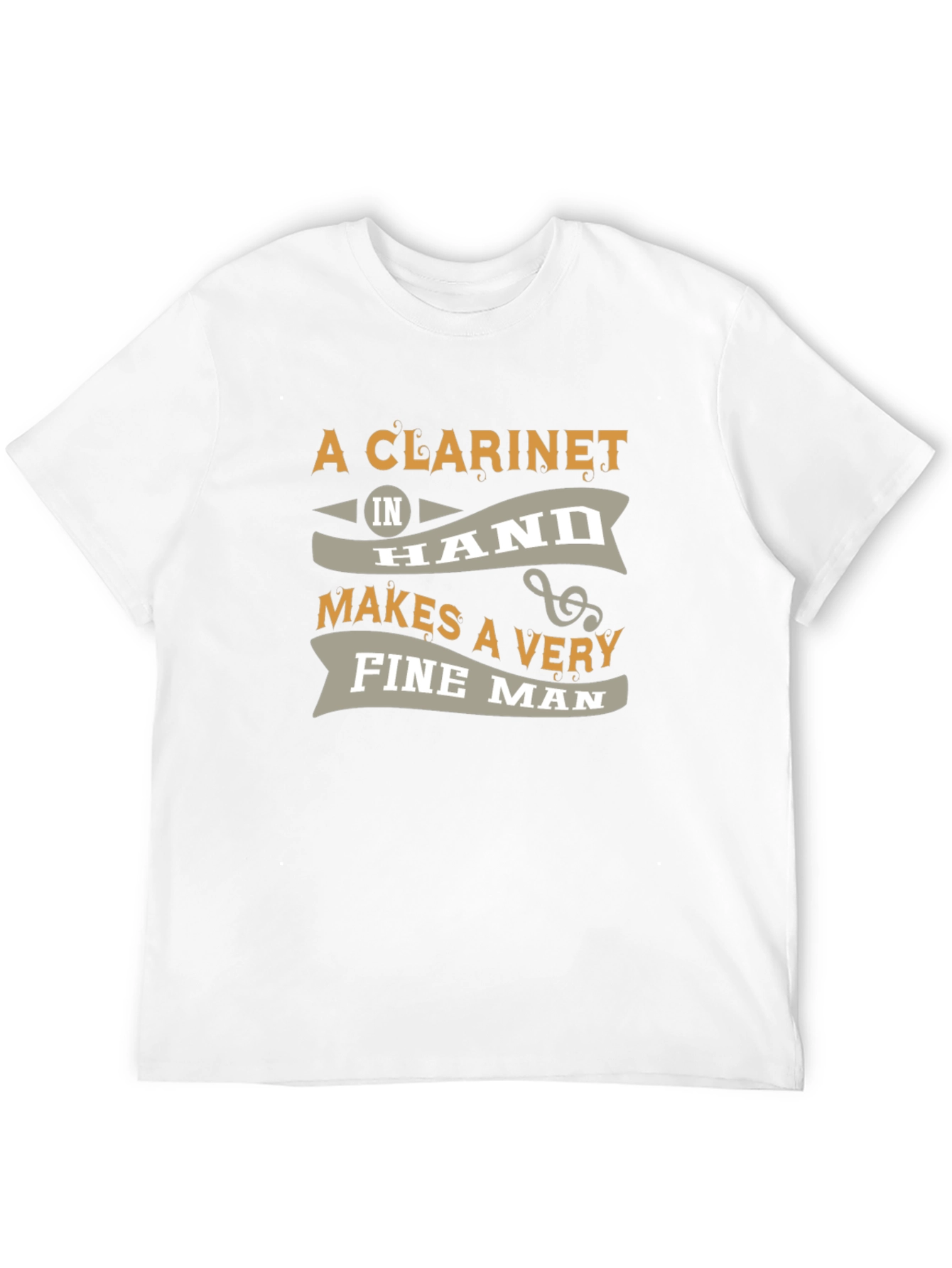Clarinet Fine Man Black Graphic T-Shirt