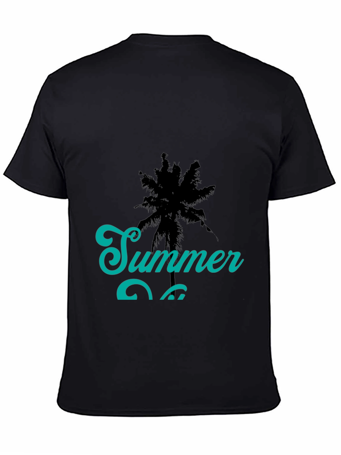 Summer Vibes Black Graphic Tee