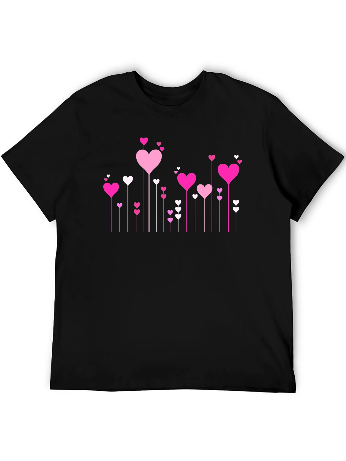 Heart Throb Tee - Love Design Black T-Shirt