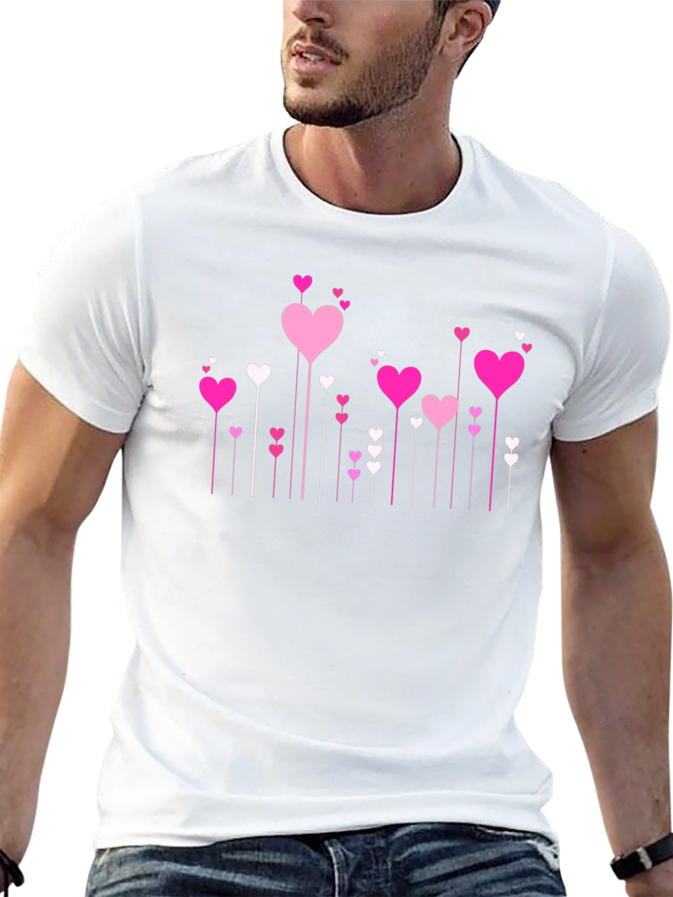 Heart Throb Tee - Love Design Black T-Shirt