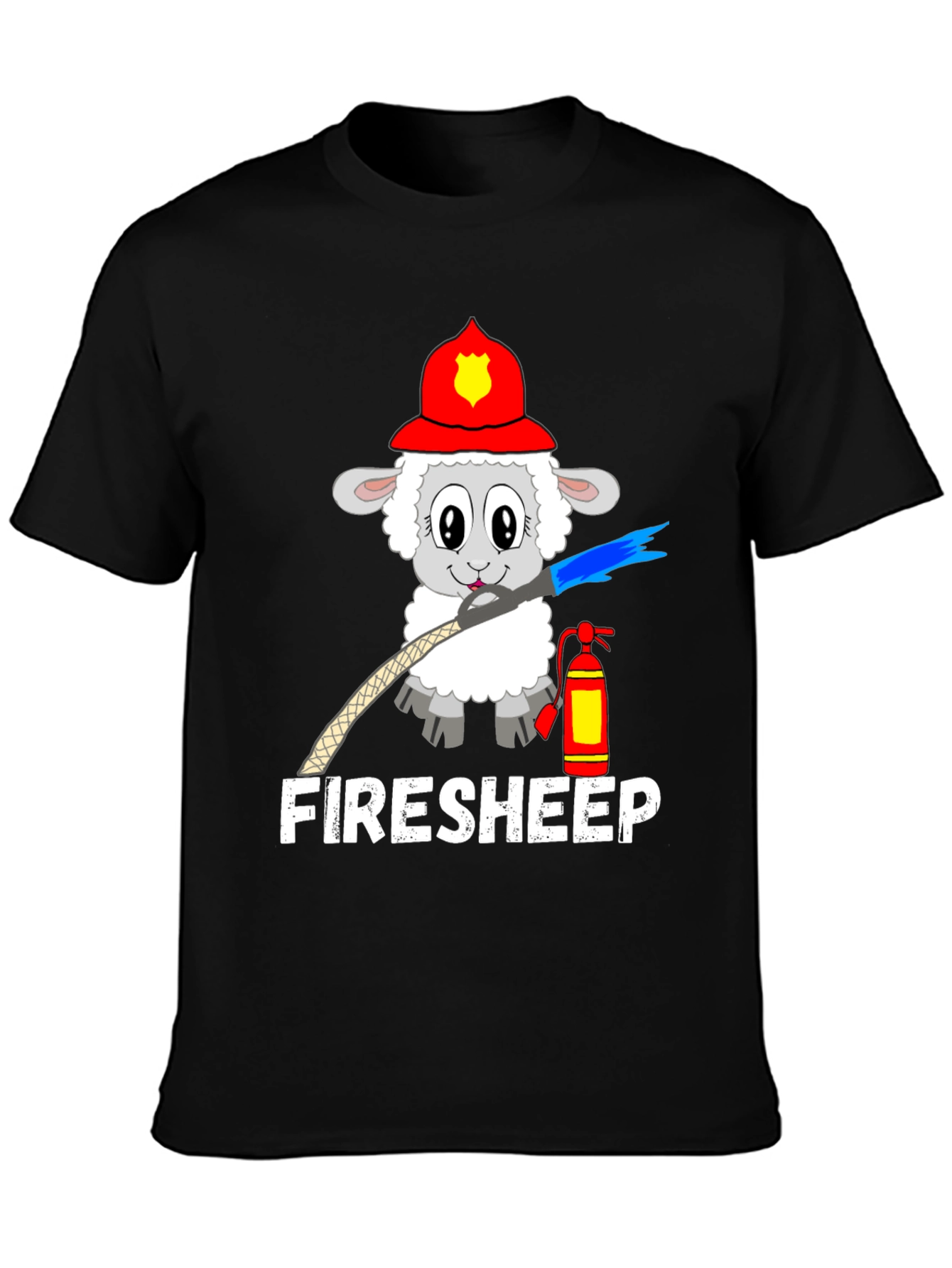 Funny Fire Sheep Graphic T-Shirt