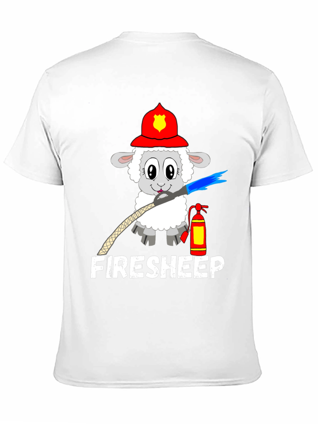 Funny Fire Sheep Graphic T-Shirt