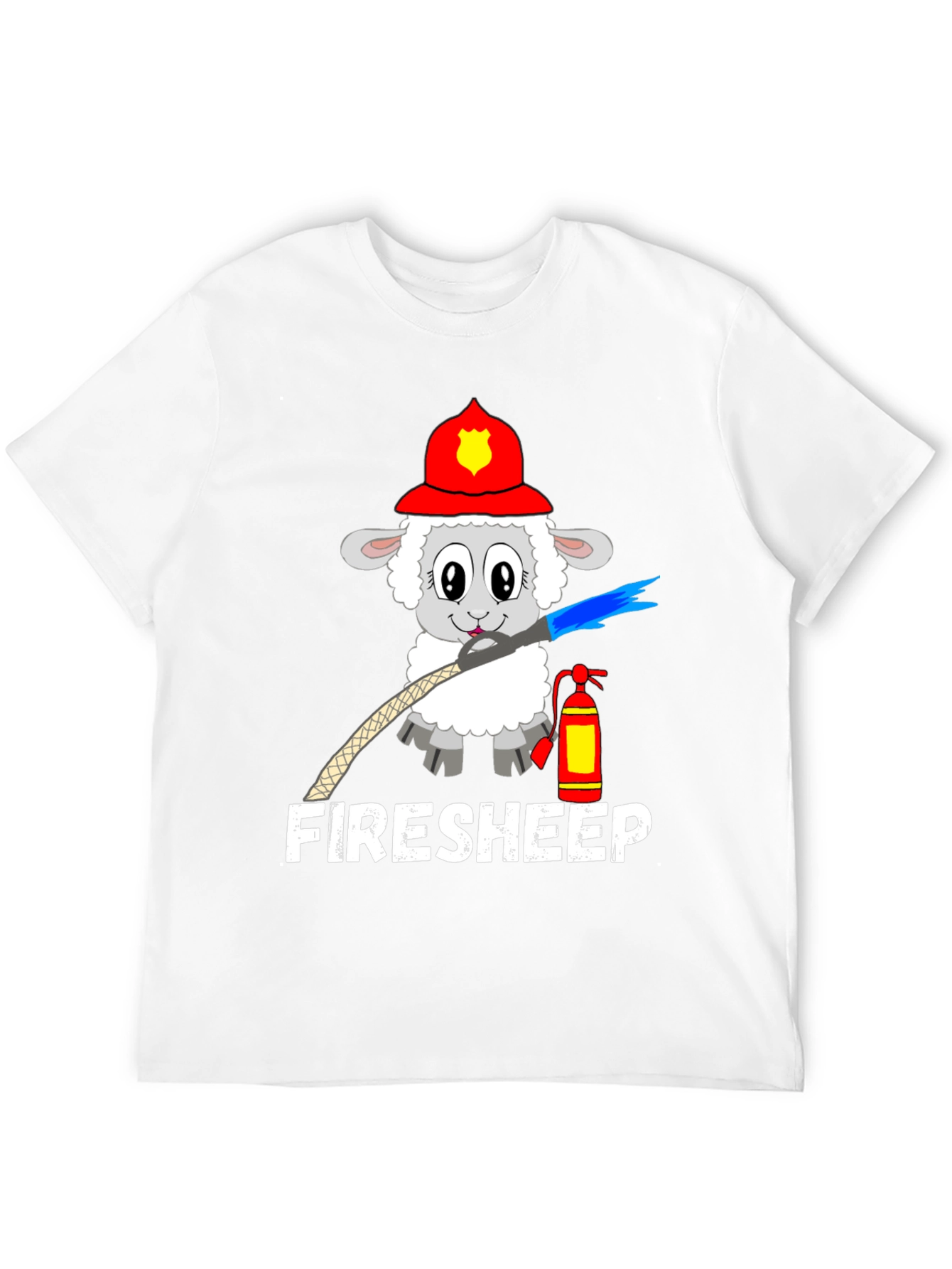 Funny Fire Sheep Graphic T-Shirt