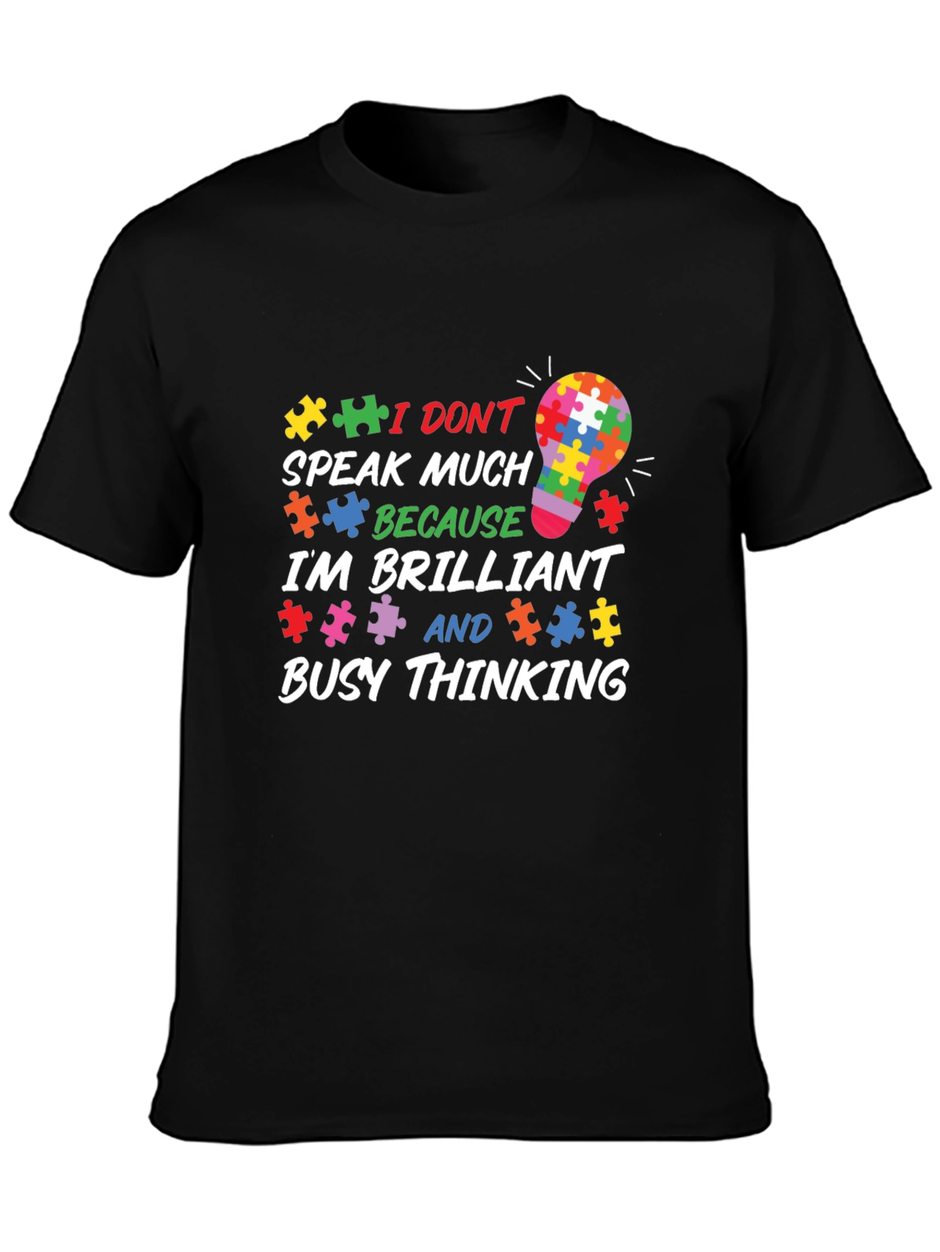 Autism Awareness Puzzle Piece Graphic T-Shirt