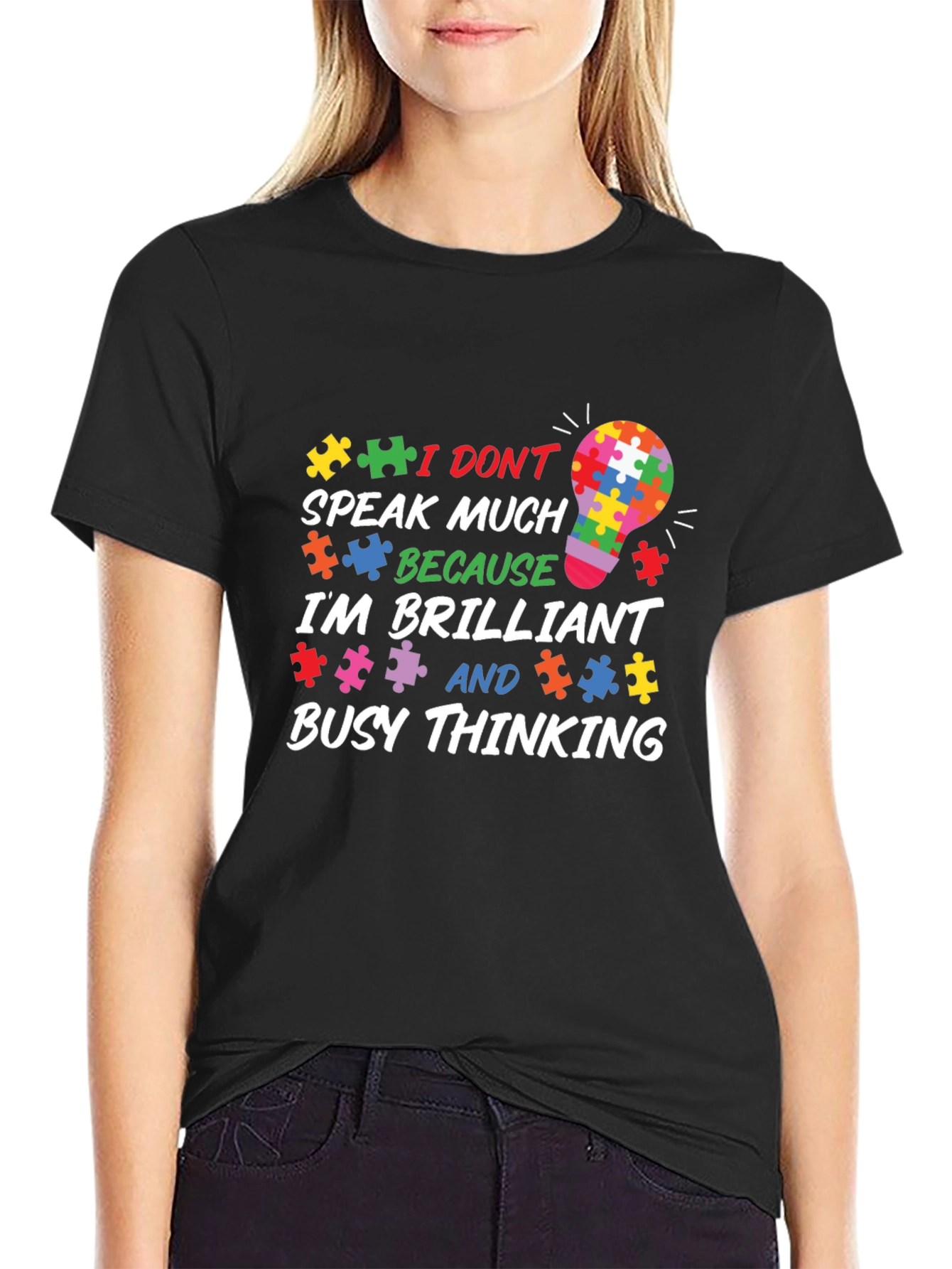 Autism Awareness Puzzle Piece Graphic T-Shirt