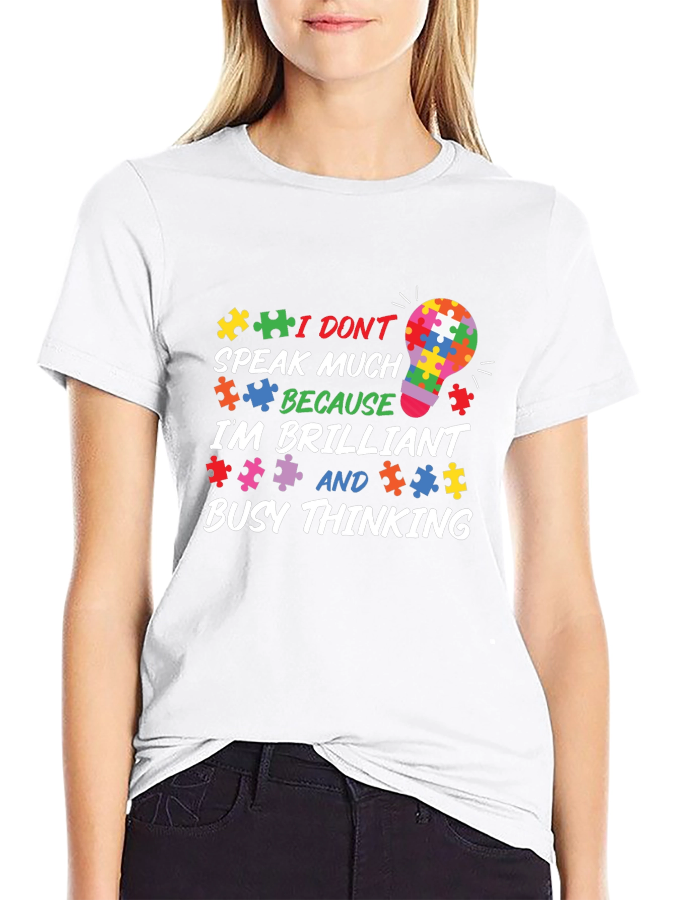 Autism Awareness Puzzle Piece Graphic T-Shirt