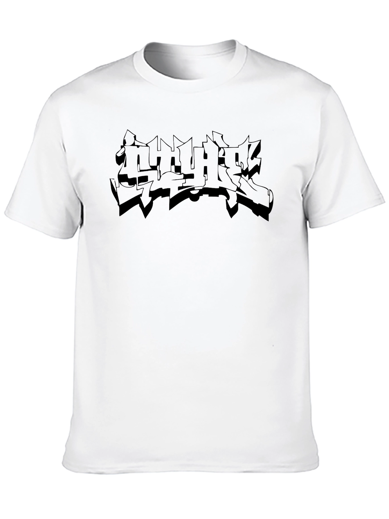 Urban Graffiti Style Black T-Shirt