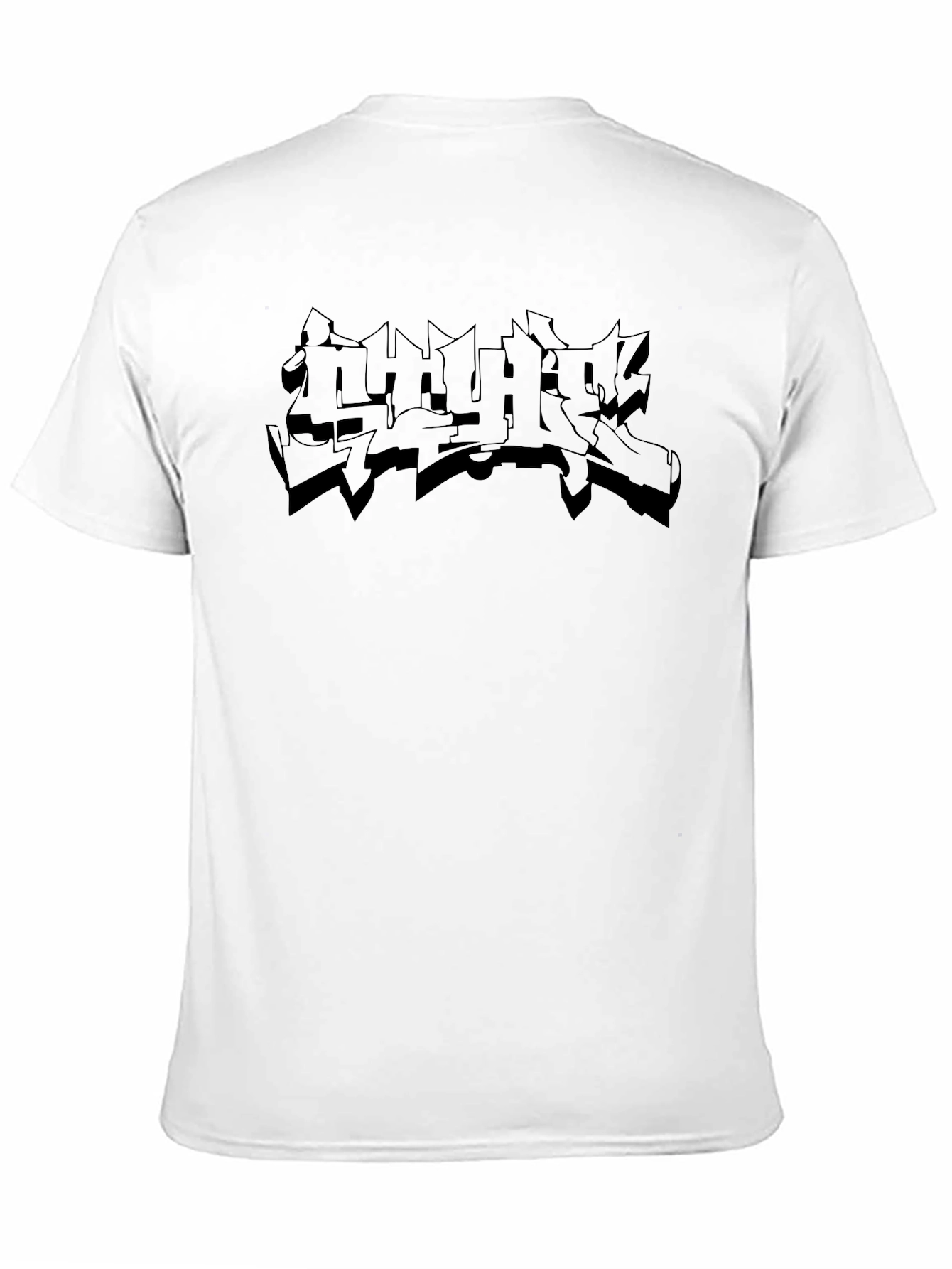 Urban Graffiti Style Black T-Shirt