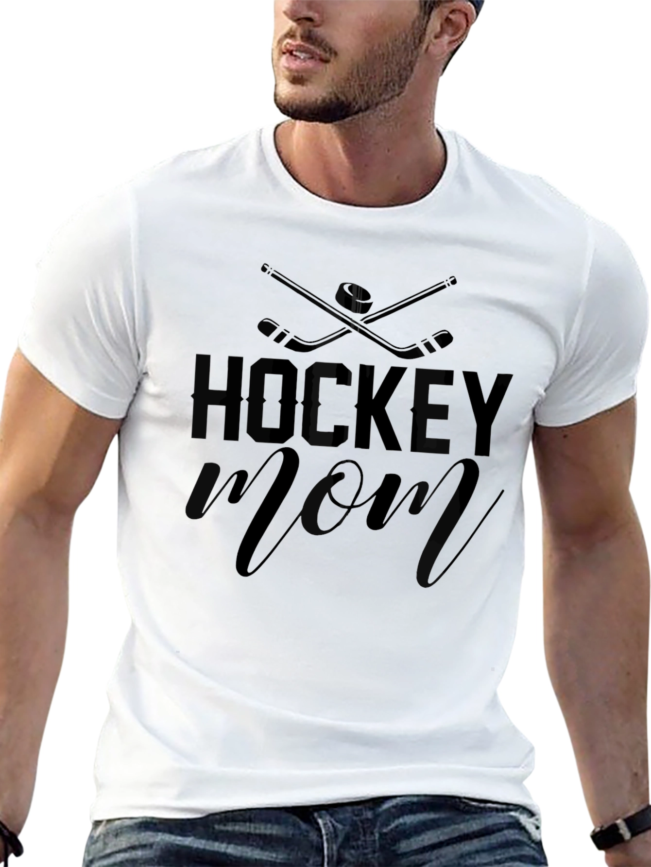 Hockey Mom Black Graphic Tee