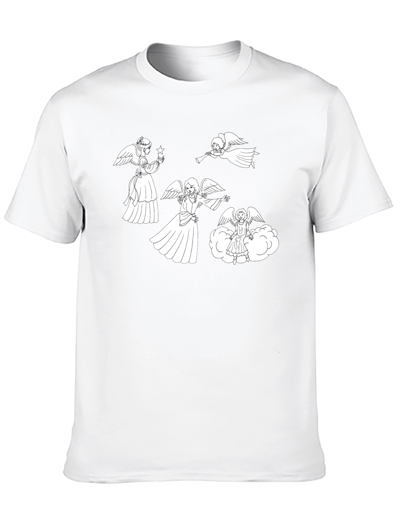 Angelic Graphic Tee - Black Cotton Blend