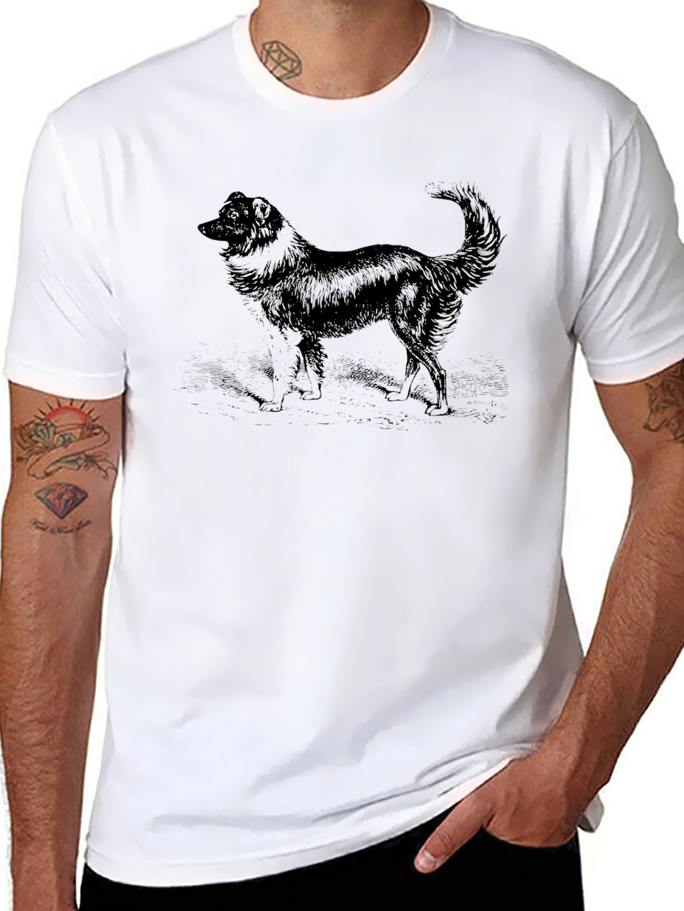 Dog Graphic Print Tee - Classic Unisex Fit