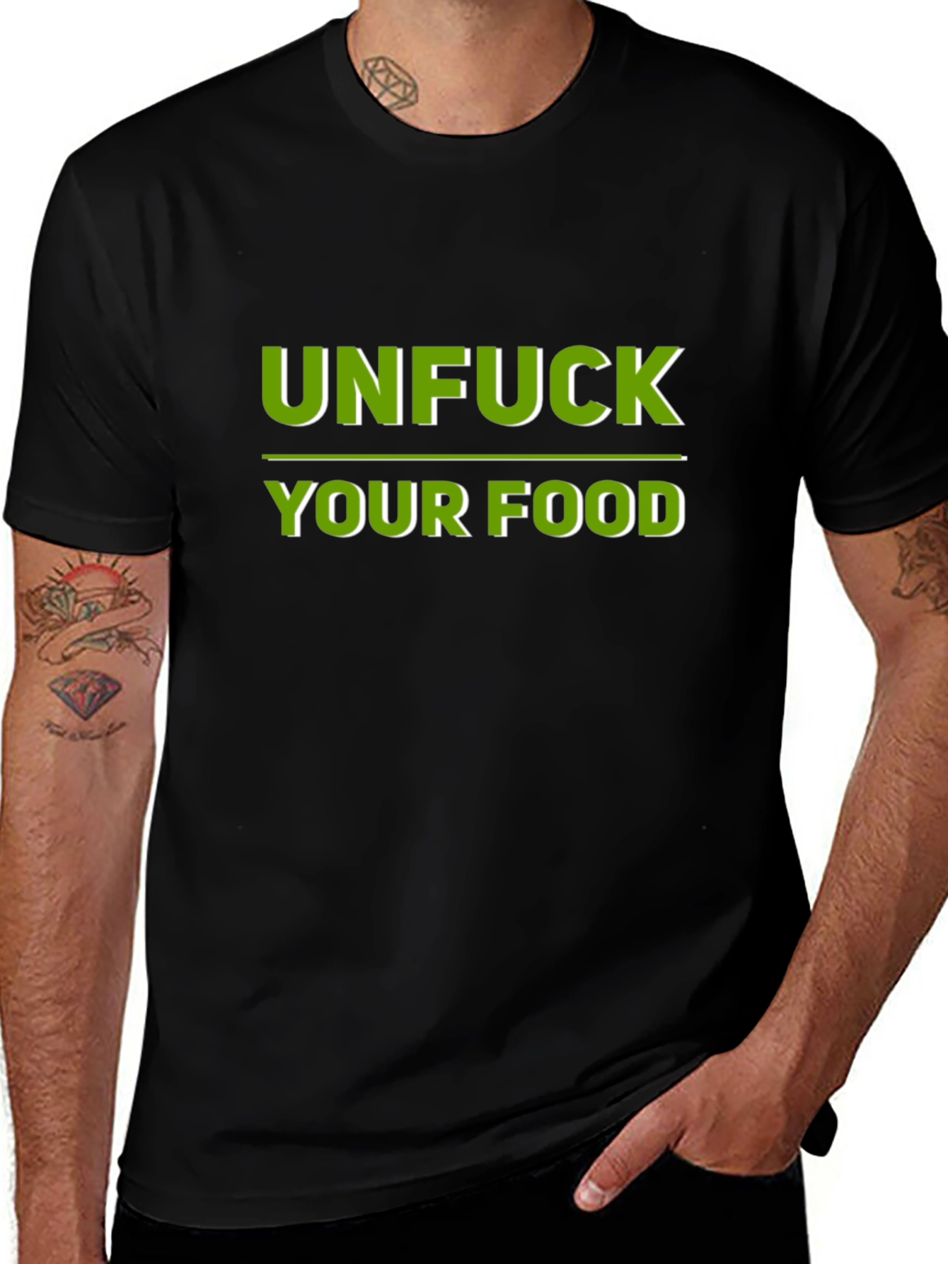 Unfuck Your Food Graphic Tee - Black