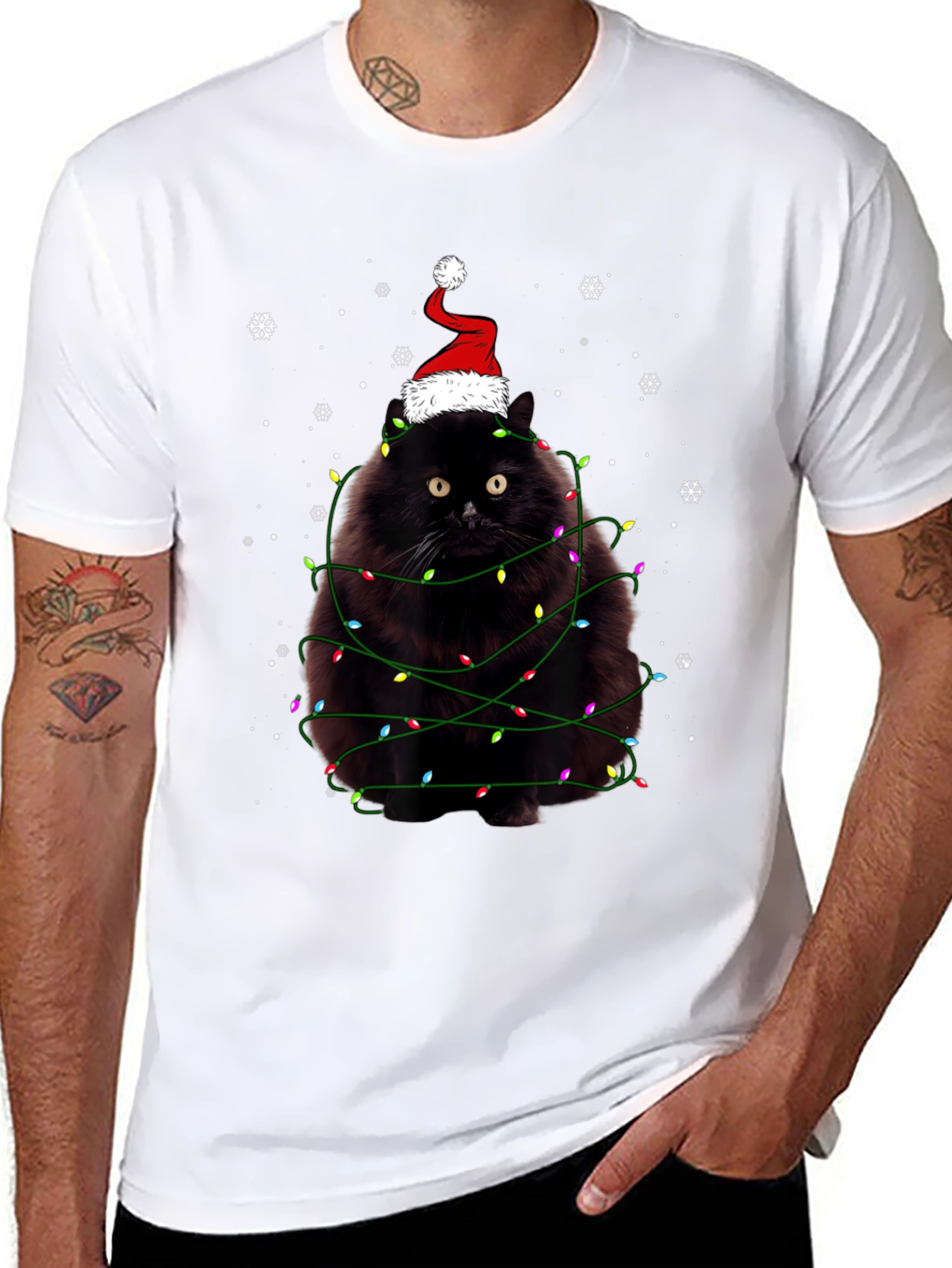 Christmas Cat T-Shirt: Festive Feline Fun