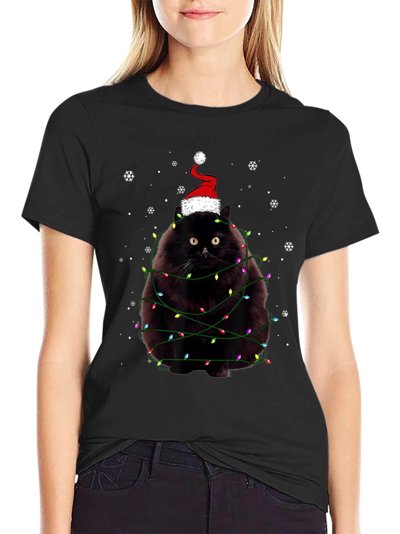 Christmas Cat T-Shirt: Festive Feline Fun