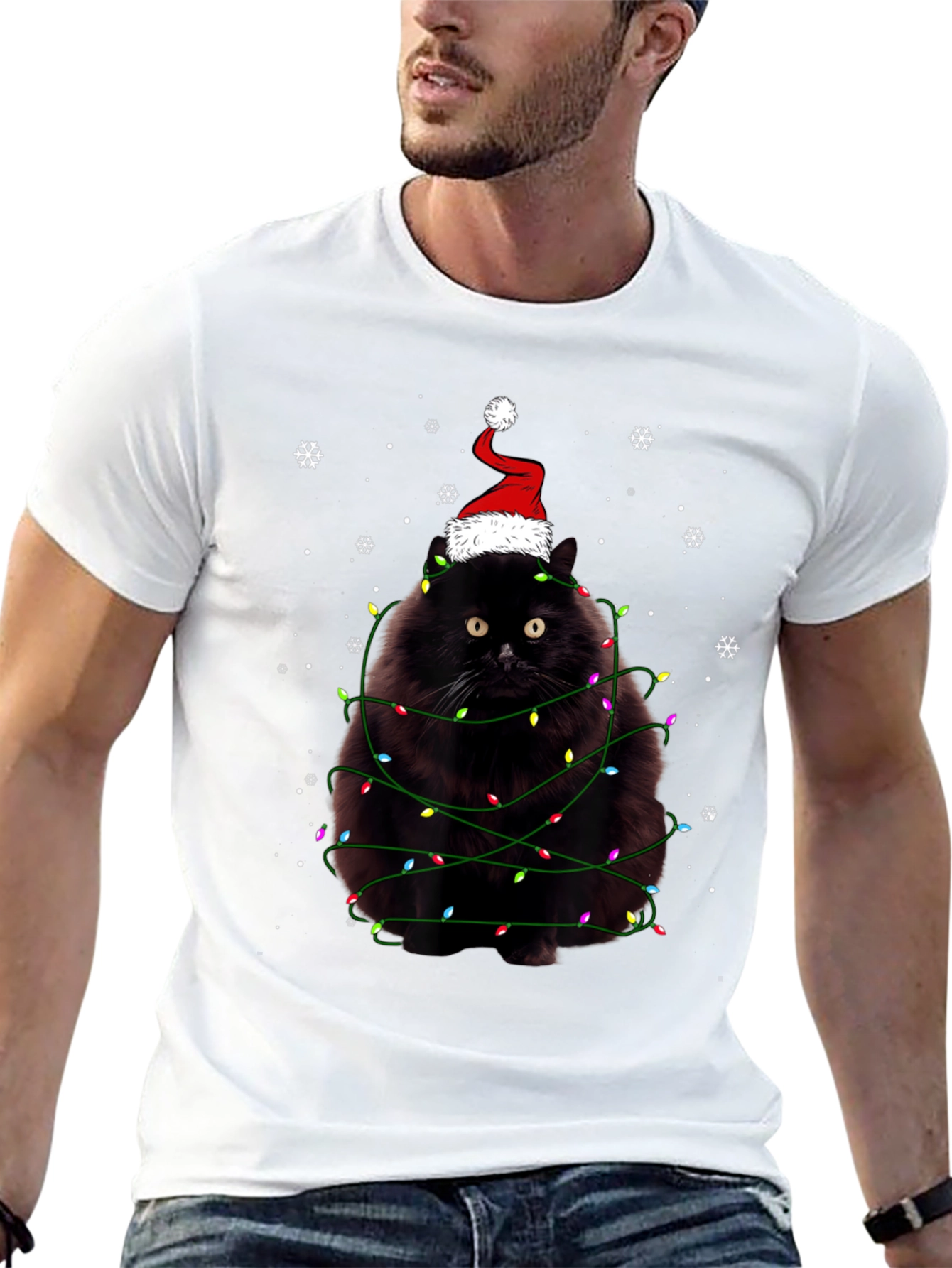 Christmas Cat T-Shirt: Festive Feline Fun