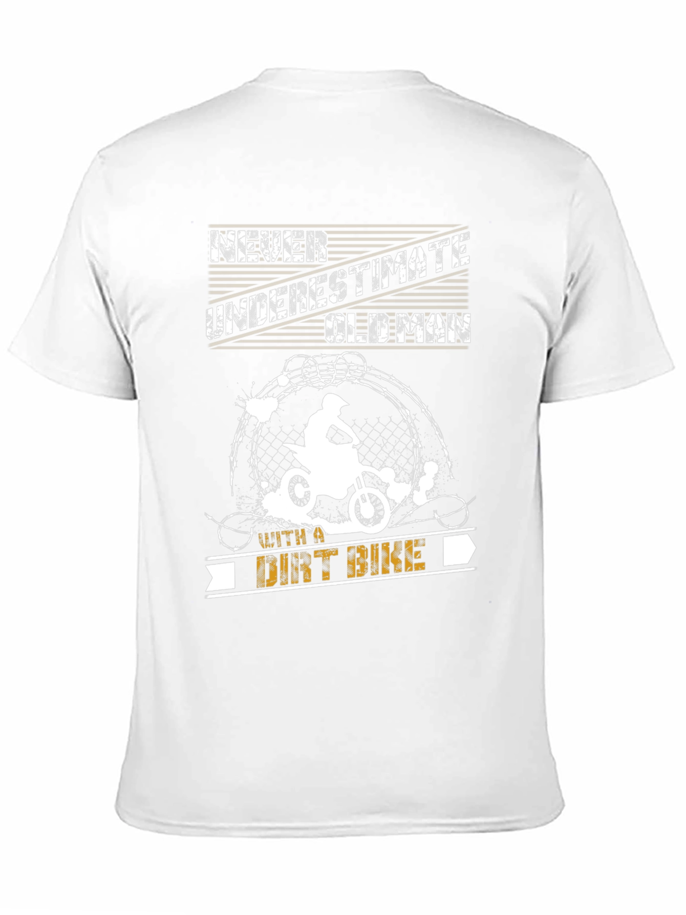 Never Underestimate Old Man with Dirt Bike T-Shirt
