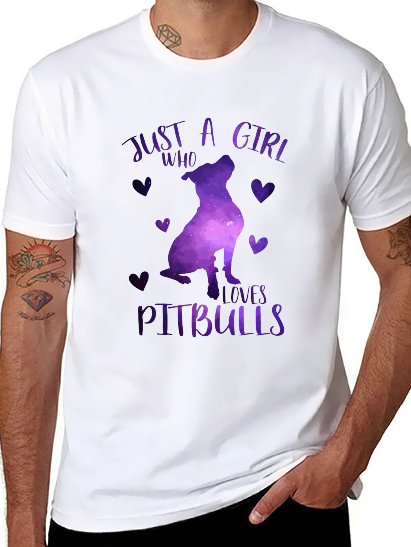 Just A Girl Who Loves Pitbulls T-Shirt