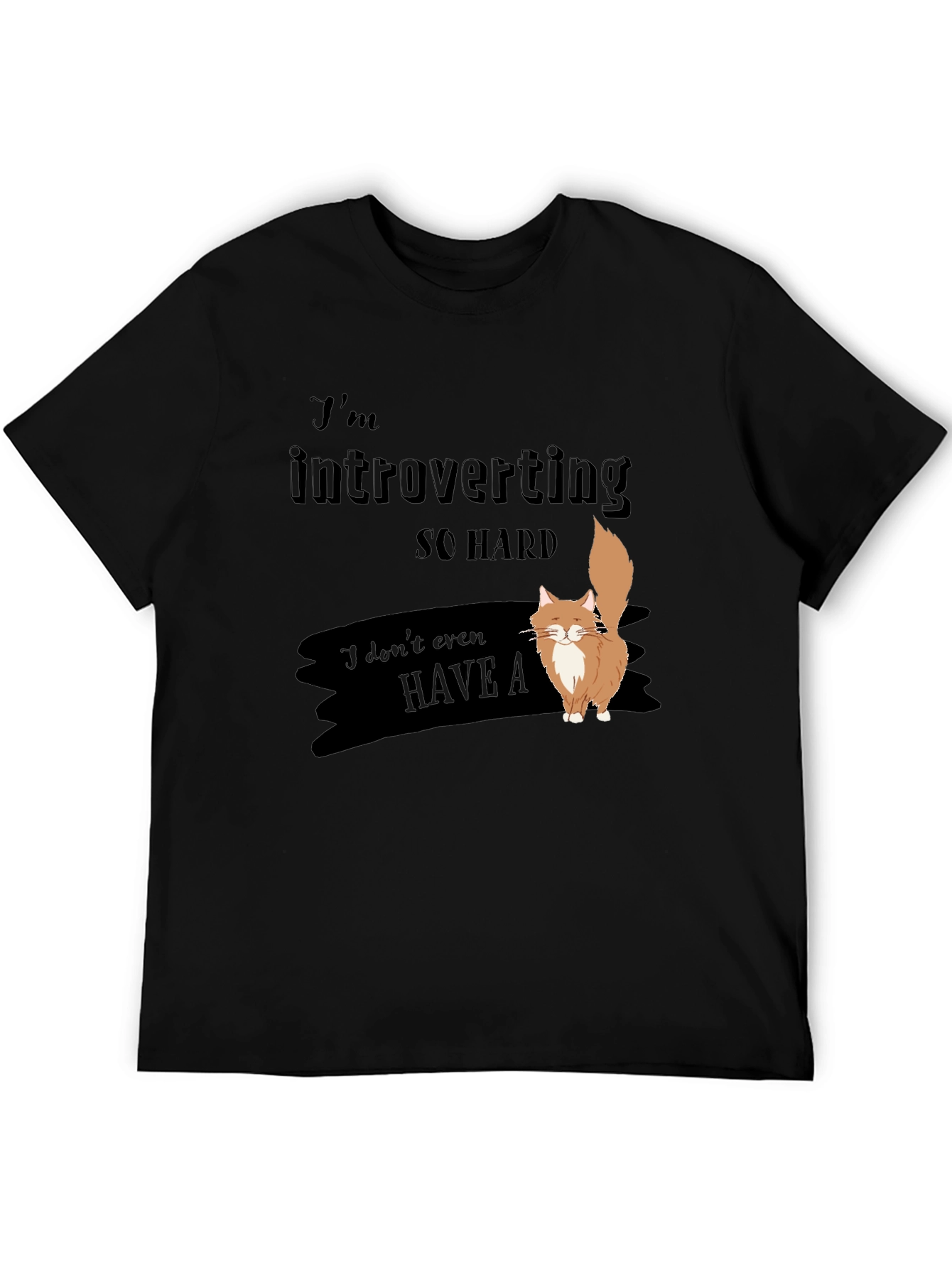 Introverted Cat T-Shirt - Soft Cotton Blend