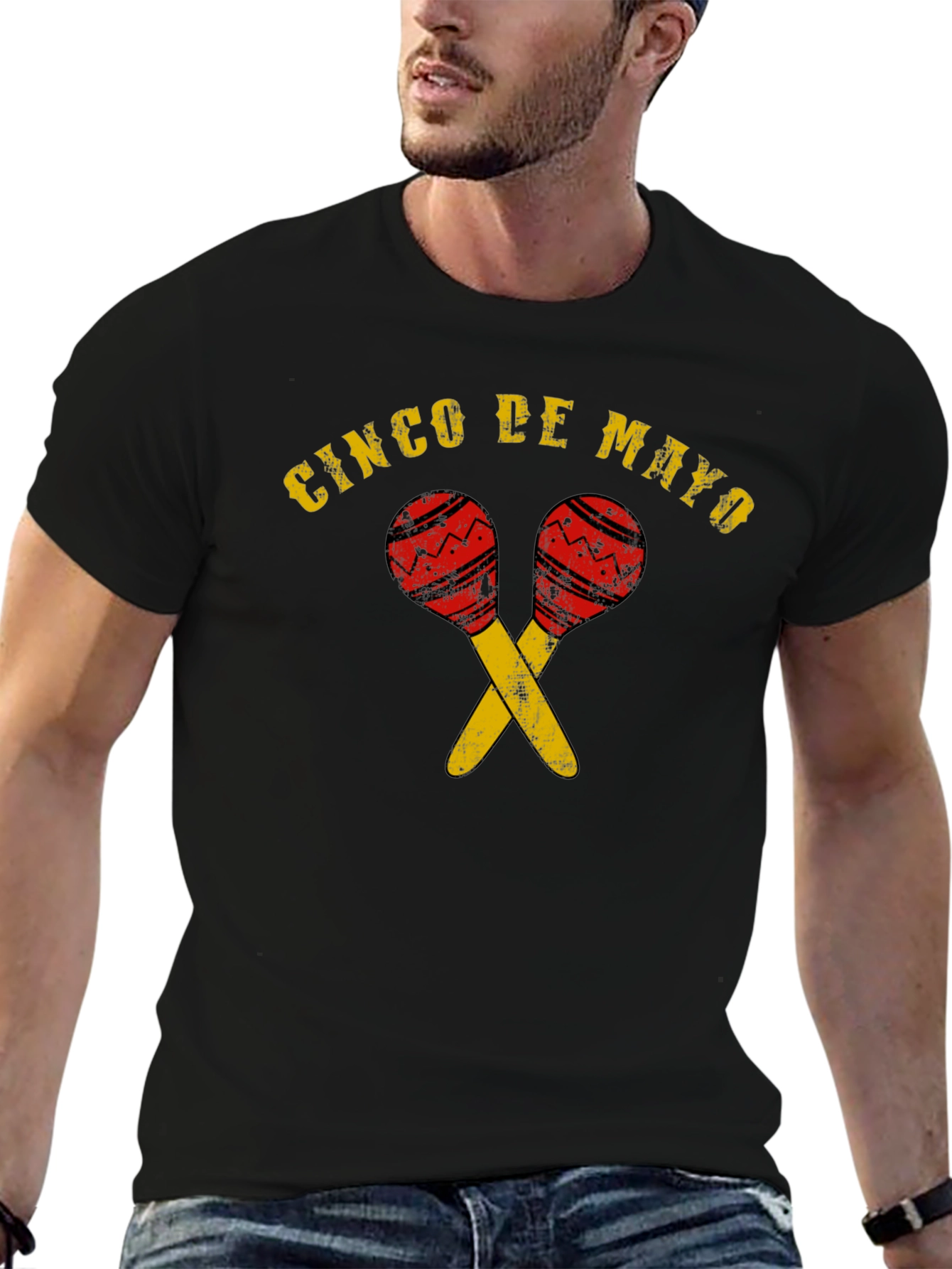 Cinco de Mayo Maracas T-Shirt - Mens Graphic Tee