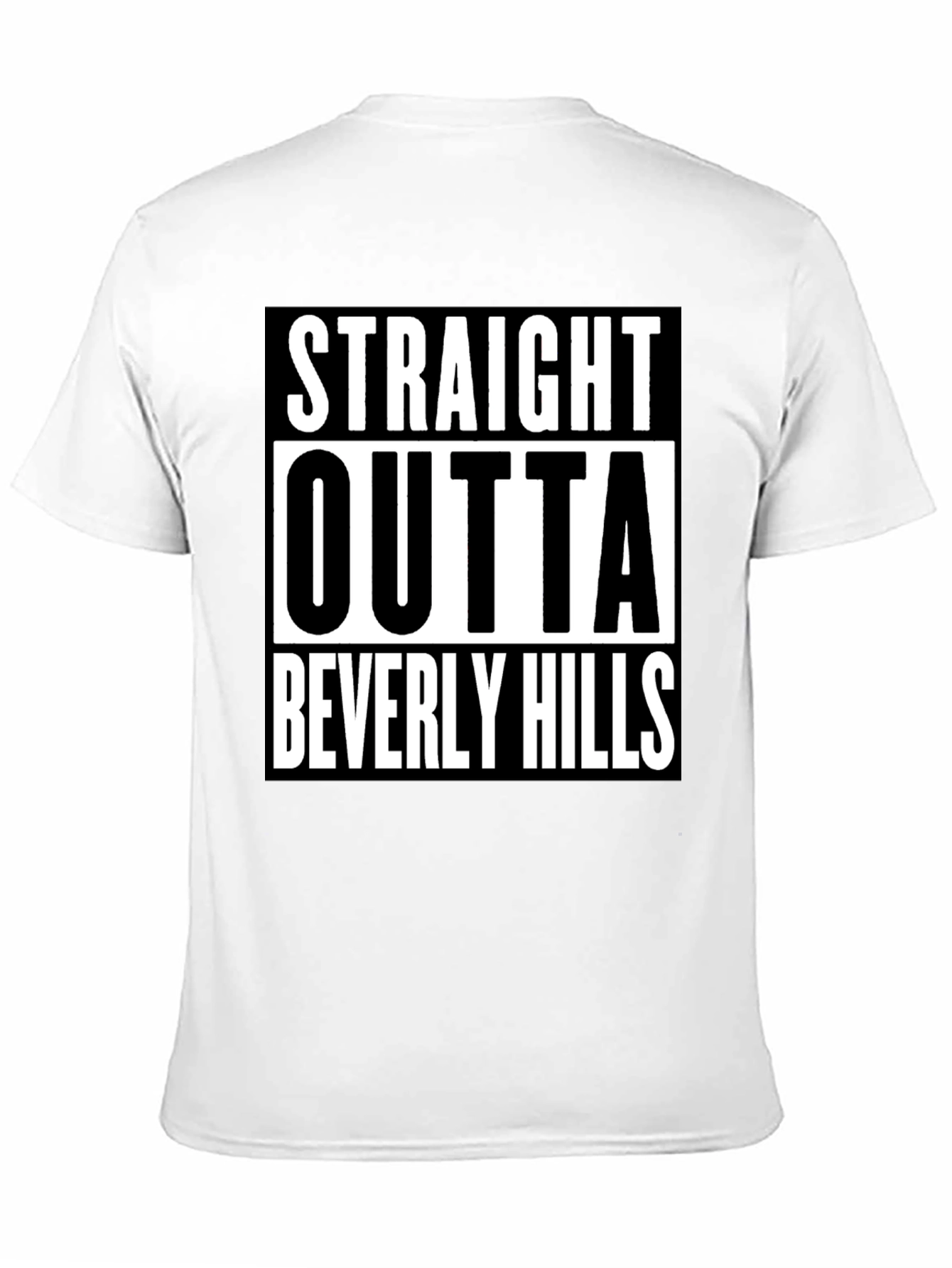 Straight Outta Beverly Hills Mens Black Tee