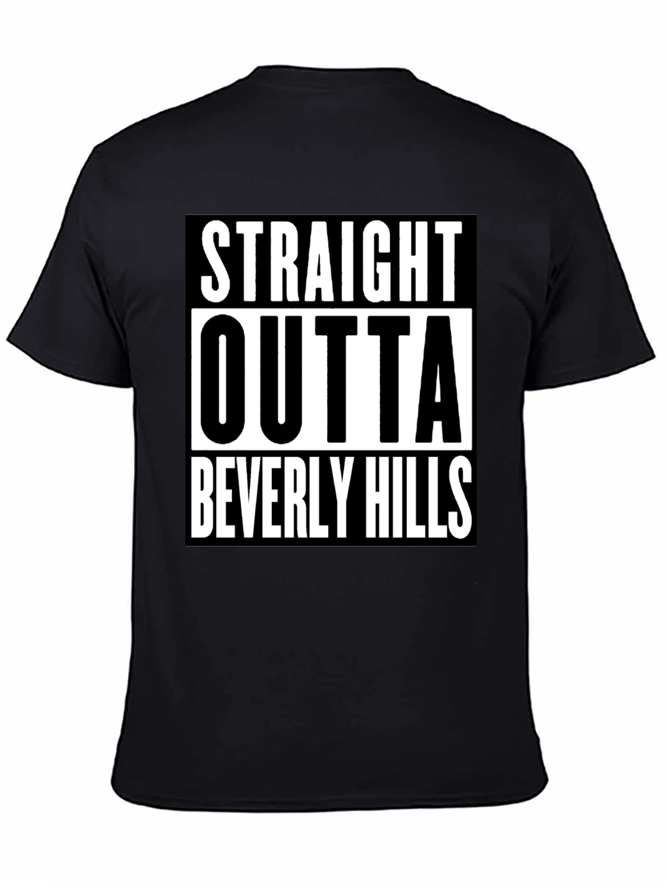 Straight Outta Beverly Hills Mens Black Tee
