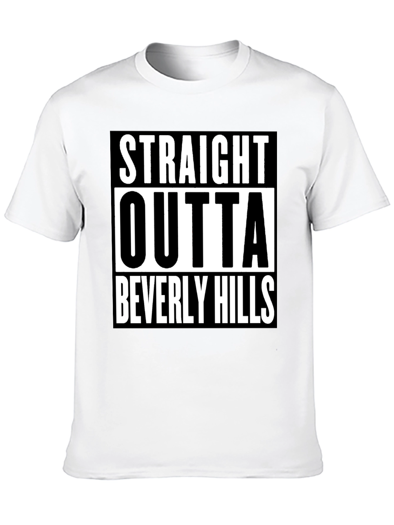 Straight Outta Beverly Hills Mens Black Tee