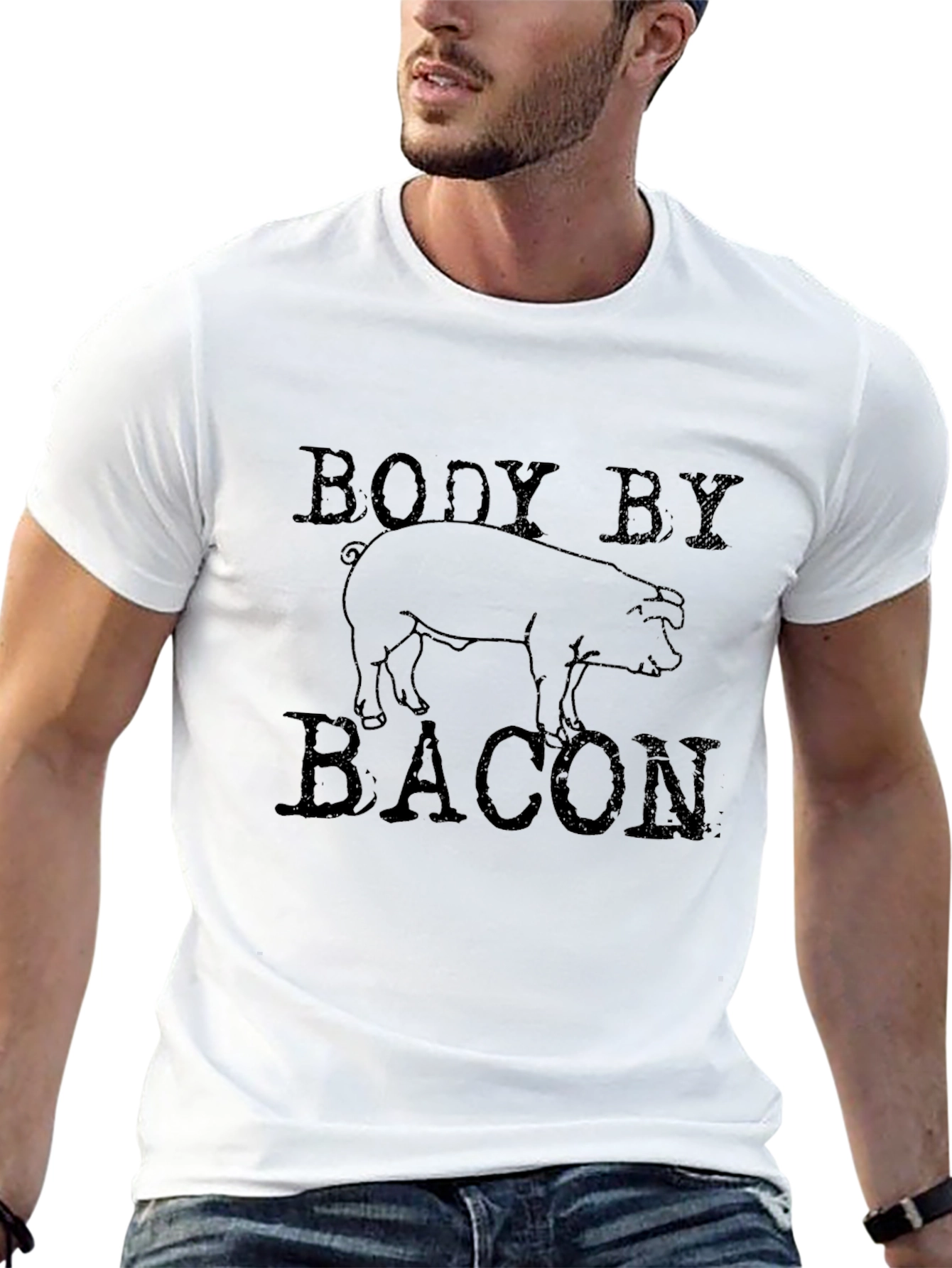 Body By Bacon Black T-Shirt
