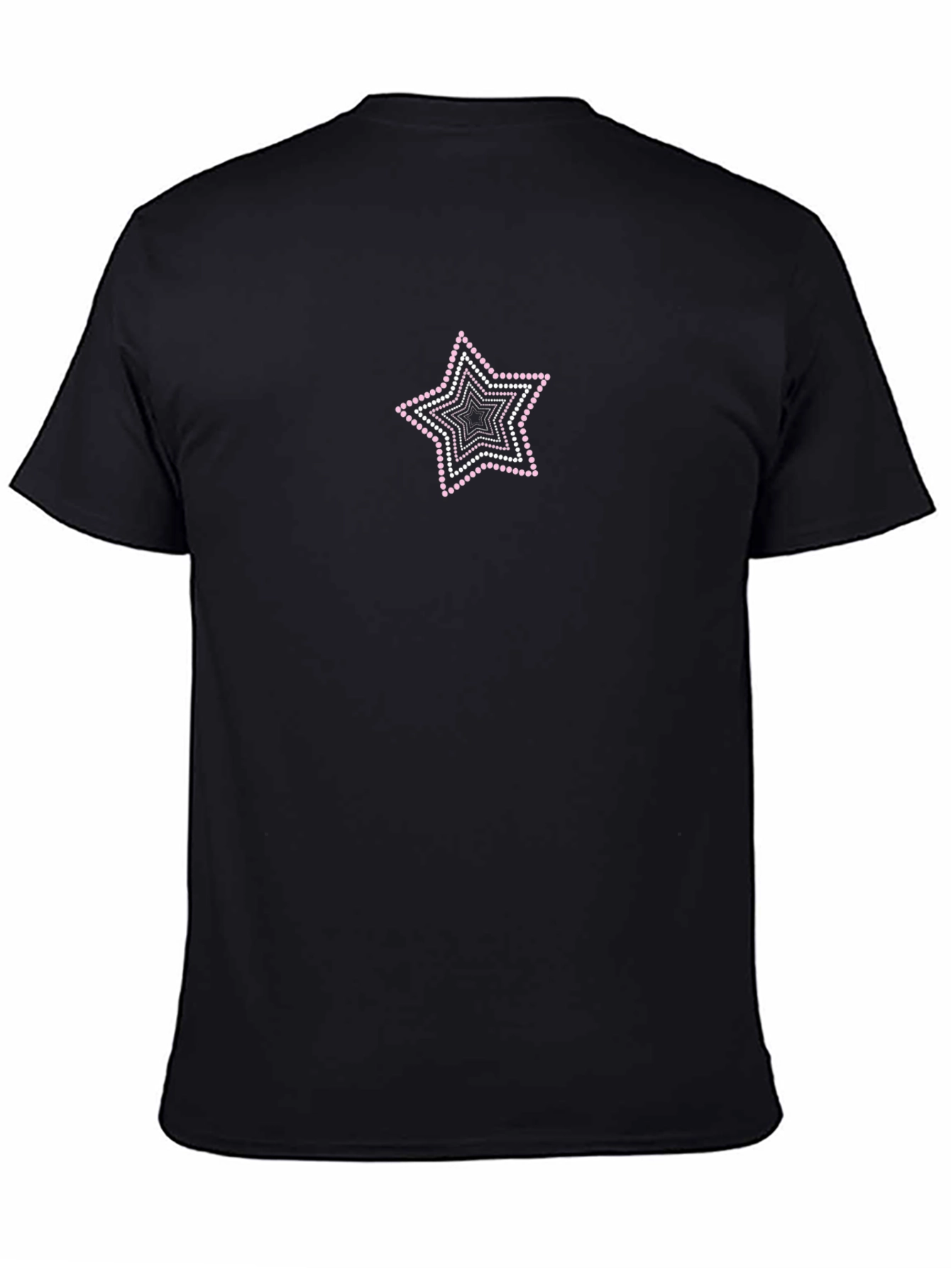 Star Dotted Graphic Tee - Black
