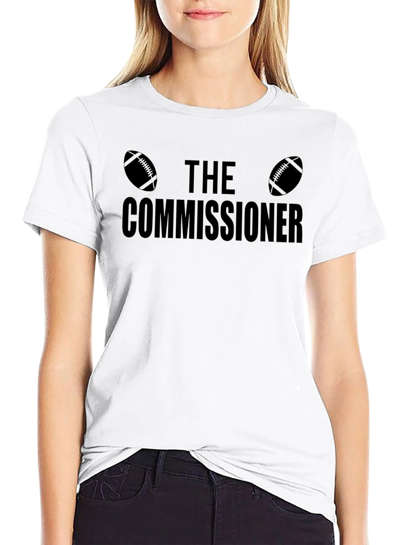 The Commissioner Football T-Shirt - Black