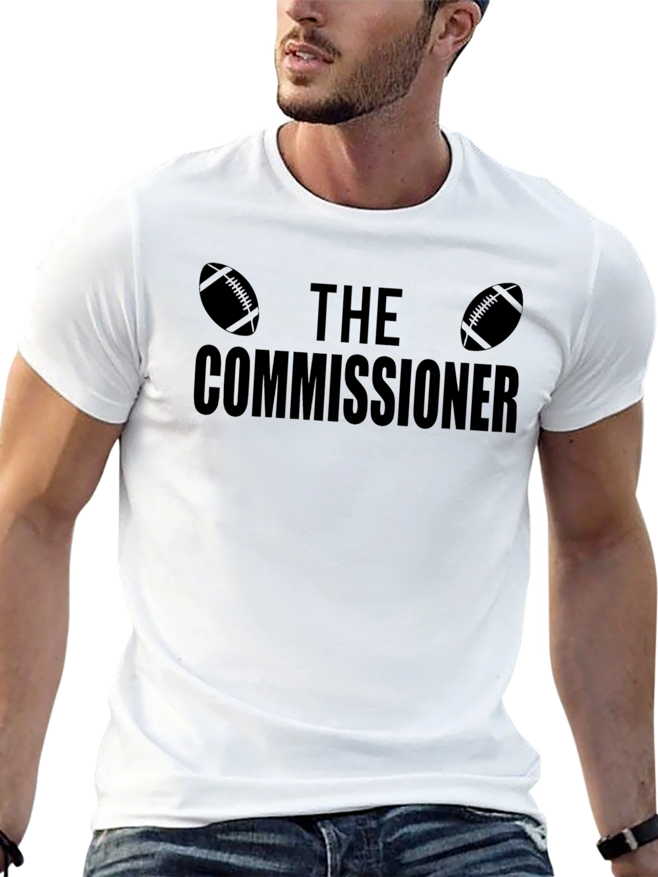 The Commissioner Football T-Shirt - Black