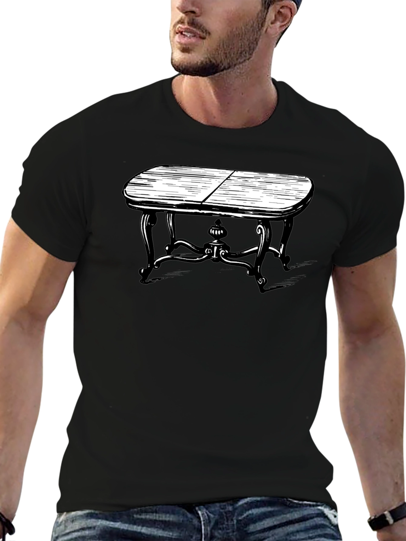 Retro Table Graphic Tee - Classic Black
