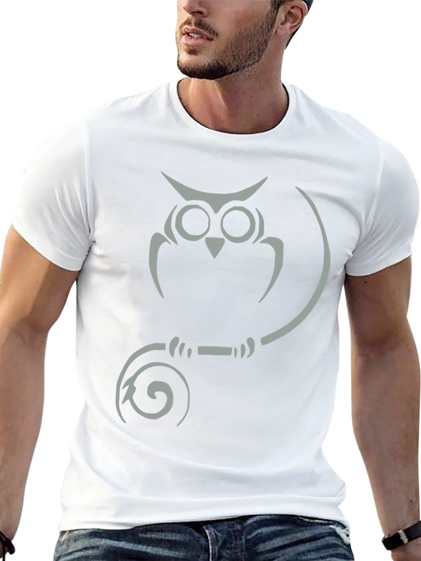 Owl Graphic Tee - Mens Black T-Shirt