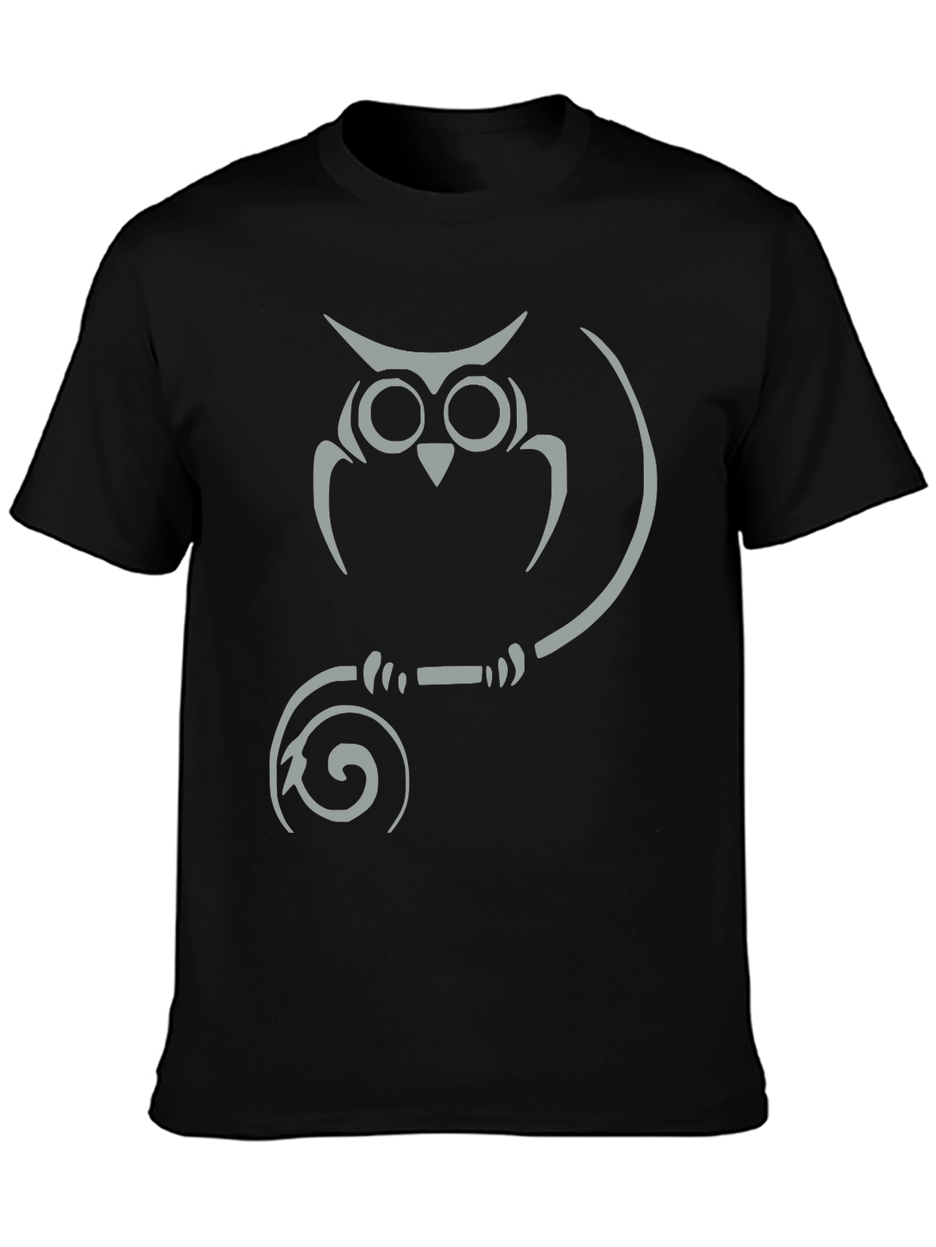 Owl Graphic Tee - Mens Black T-Shirt