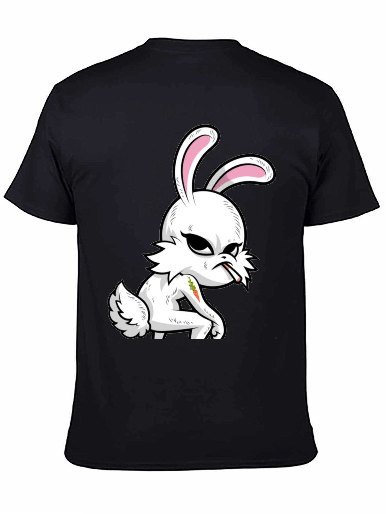 Grumpy Bunny T-Shirt - Edgy Cartoon Rabbit Tee