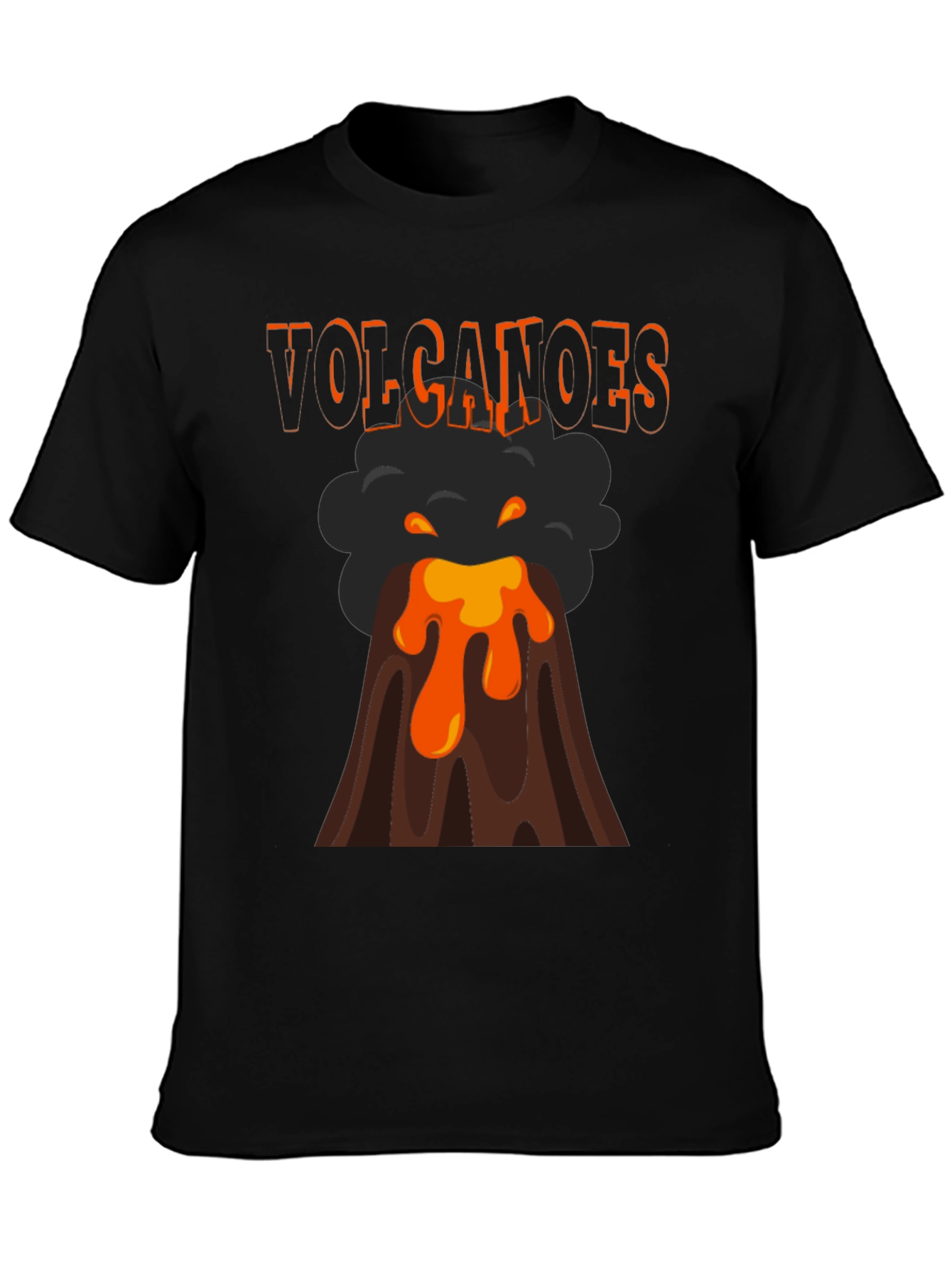 Volcanoes Graphic T-Shirt - Erupting Lava Design
