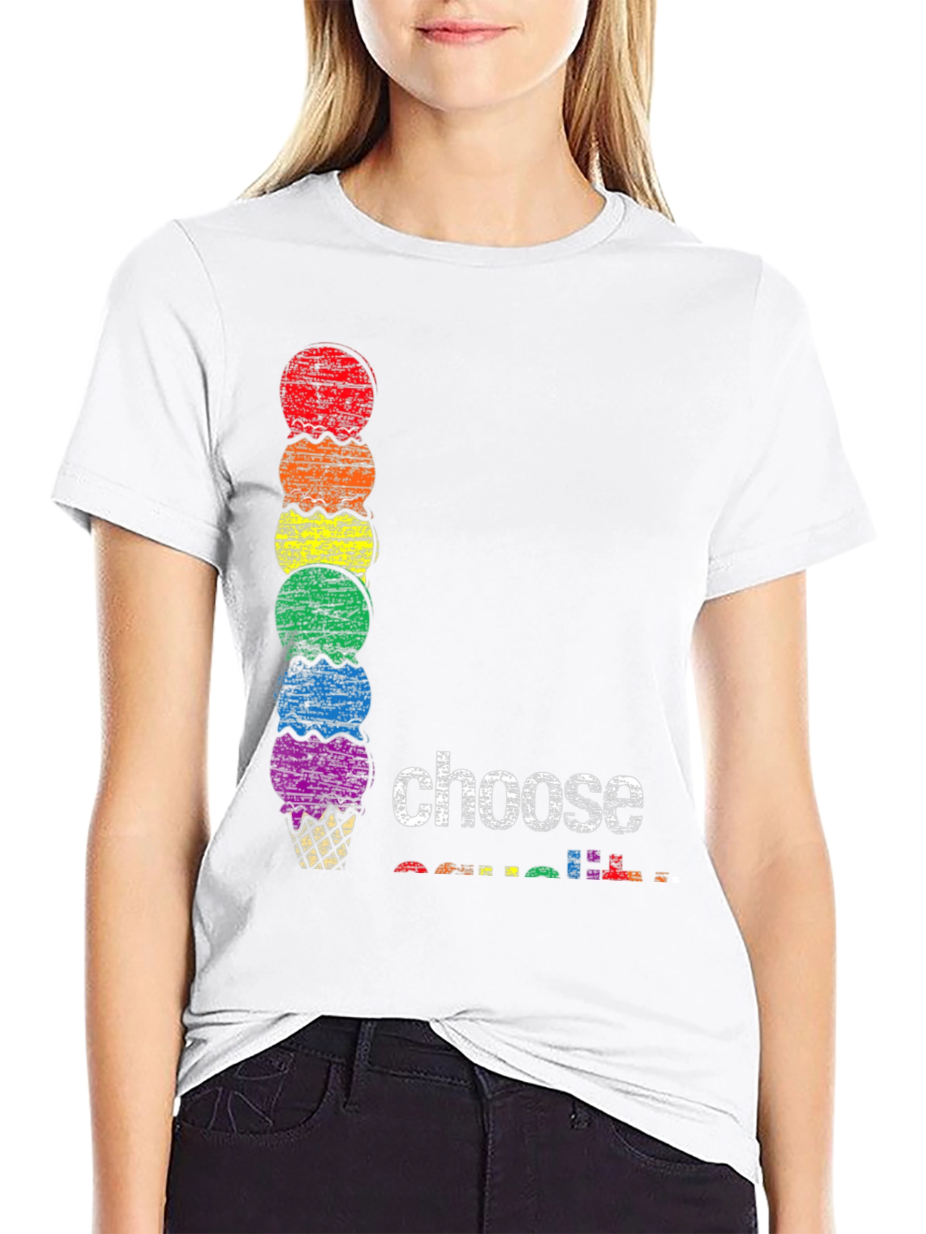 Rainbow Ice Cream Choose T-Shirt