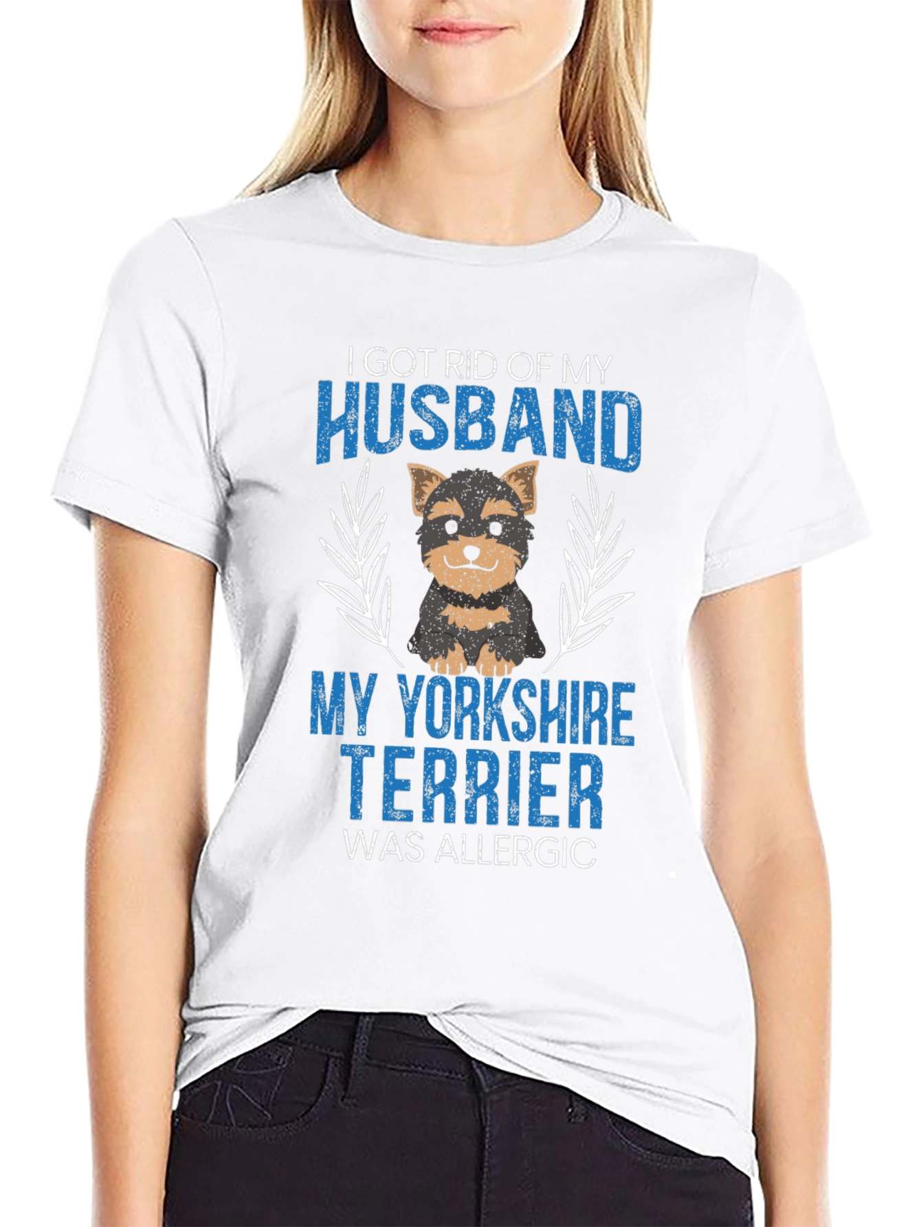 Husband Allergic Yorkshire Terrier Graphic T-Shirt
