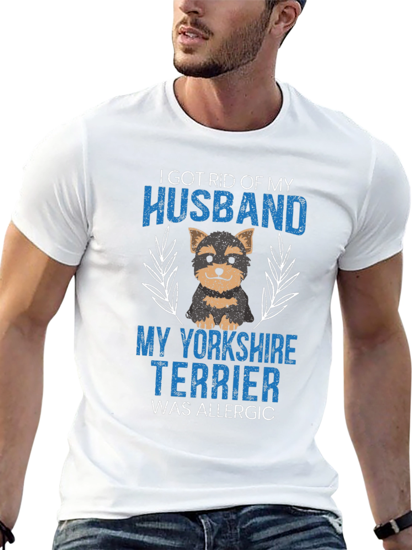 Husband Allergic Yorkshire Terrier Graphic T-Shirt