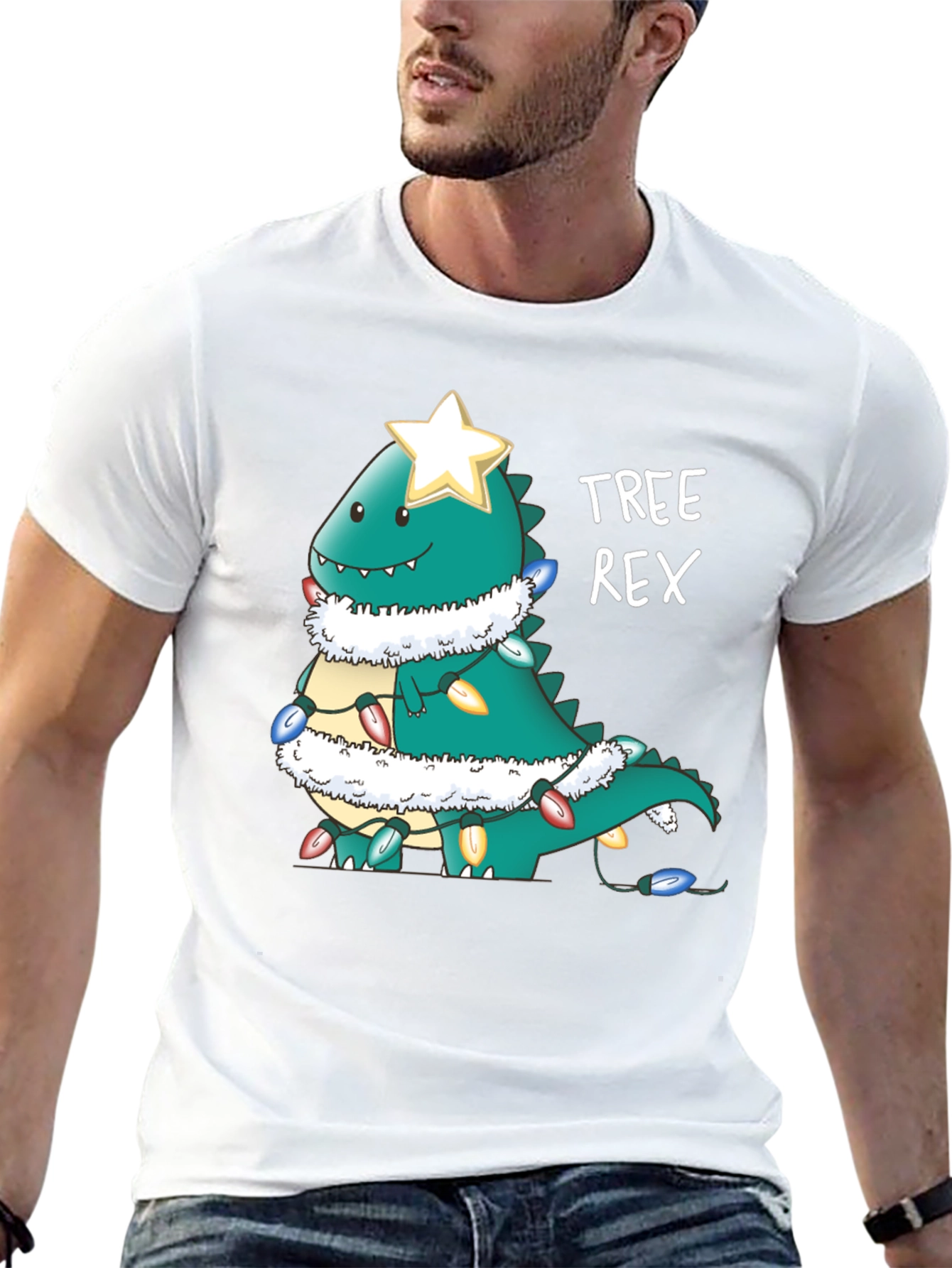 Tree Rex Christmas Dinosaur T-Shirt