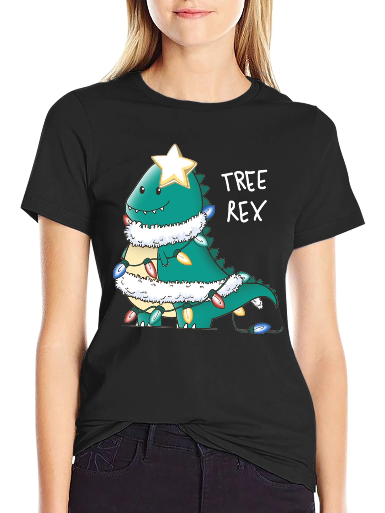 Tree Rex Christmas Dinosaur T-Shirt