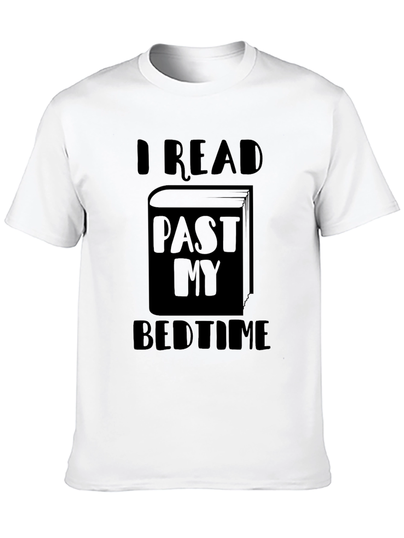 I Read Past My Bedtime Black T-Shirt