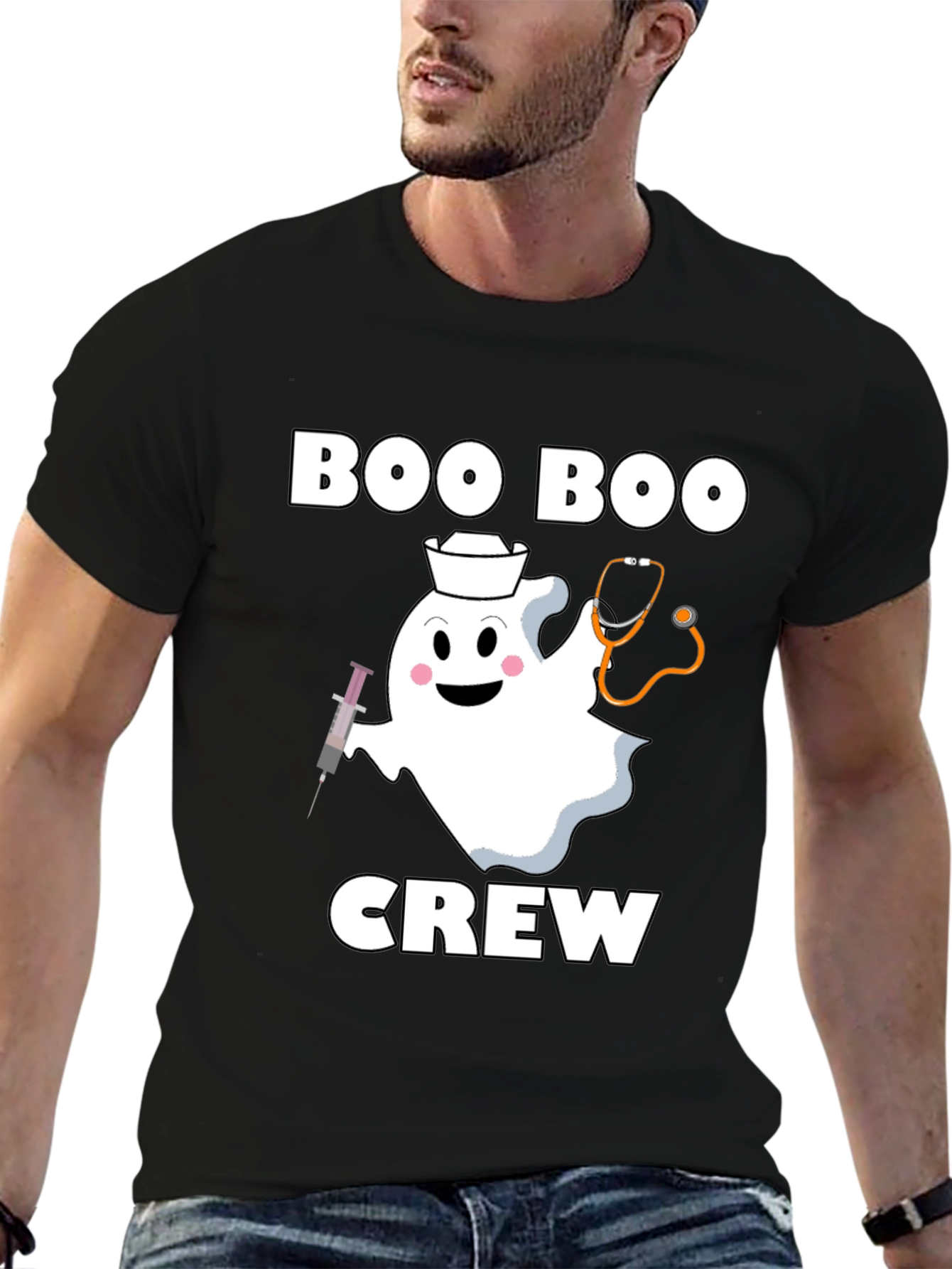 Boo Boo Crew Halloween Nurse Ghost T-Shirt