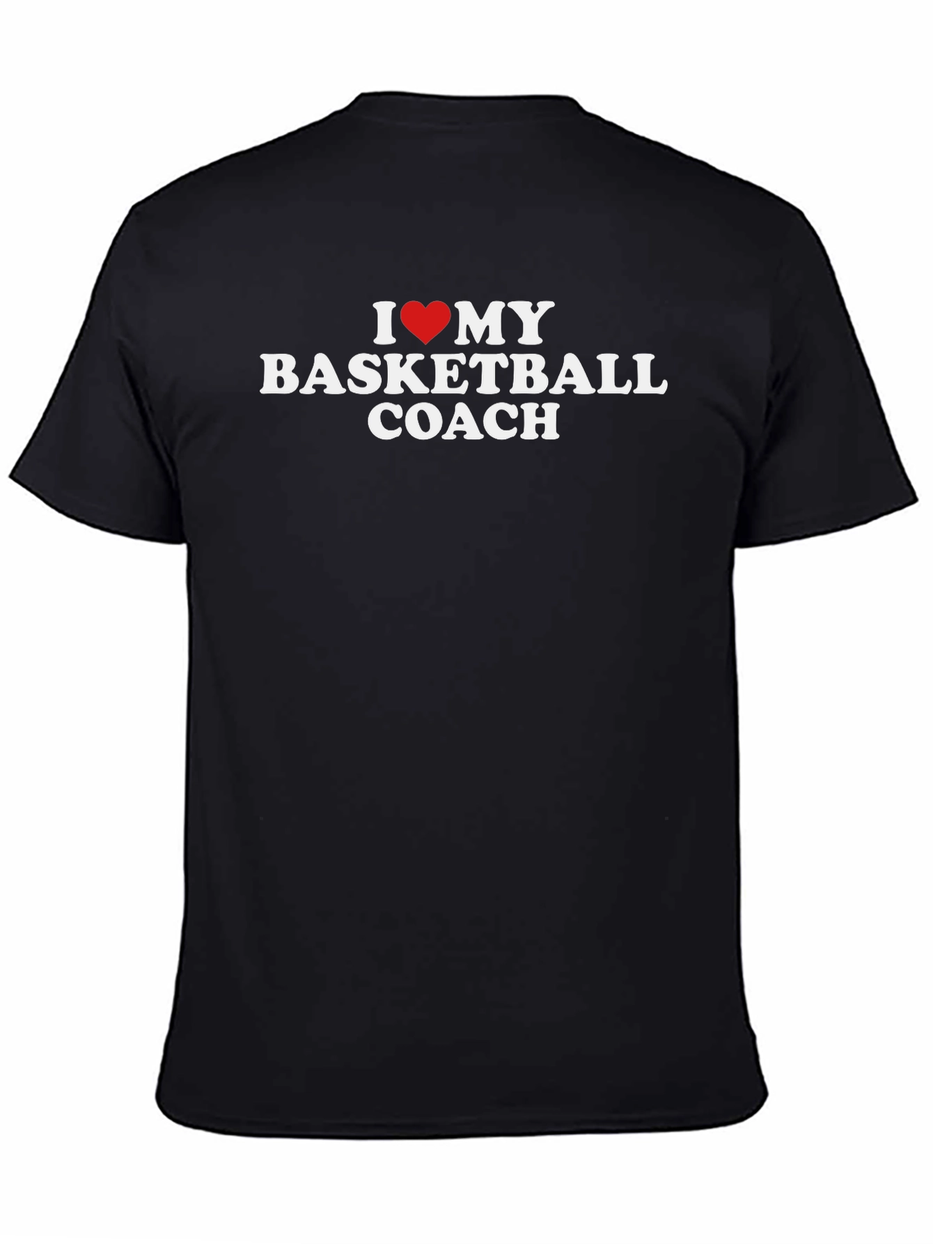 I Love My Basketball Coach T-Shirt - Heart Graphic