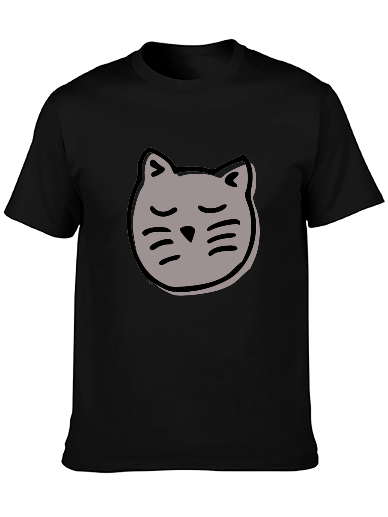 Cool Cat Graphic Tee - Black Cotton T-Shirt