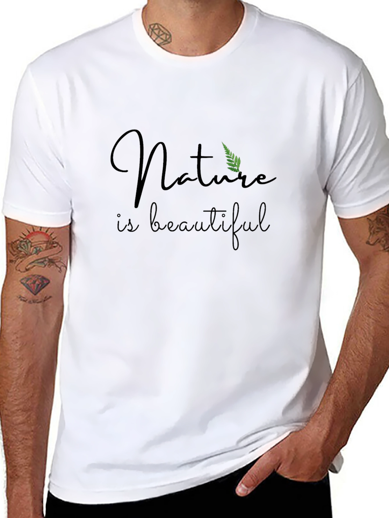 Nature is Beautiful Black T-Shirt