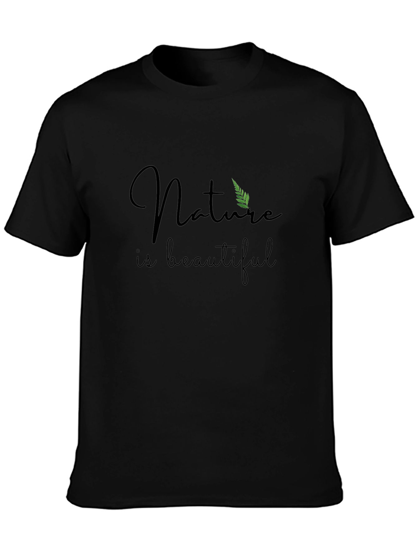 Nature is Beautiful Black T-Shirt