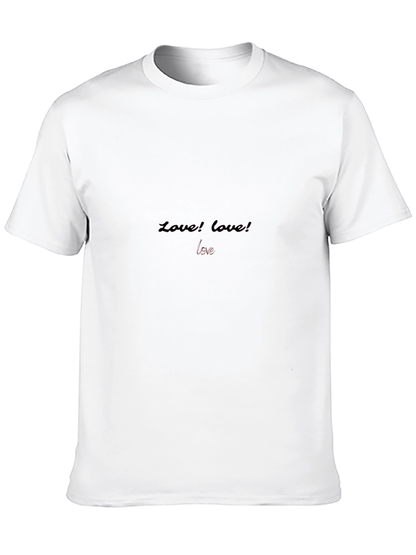 Love! Love! Love! Black Crewneck T-Shirt
