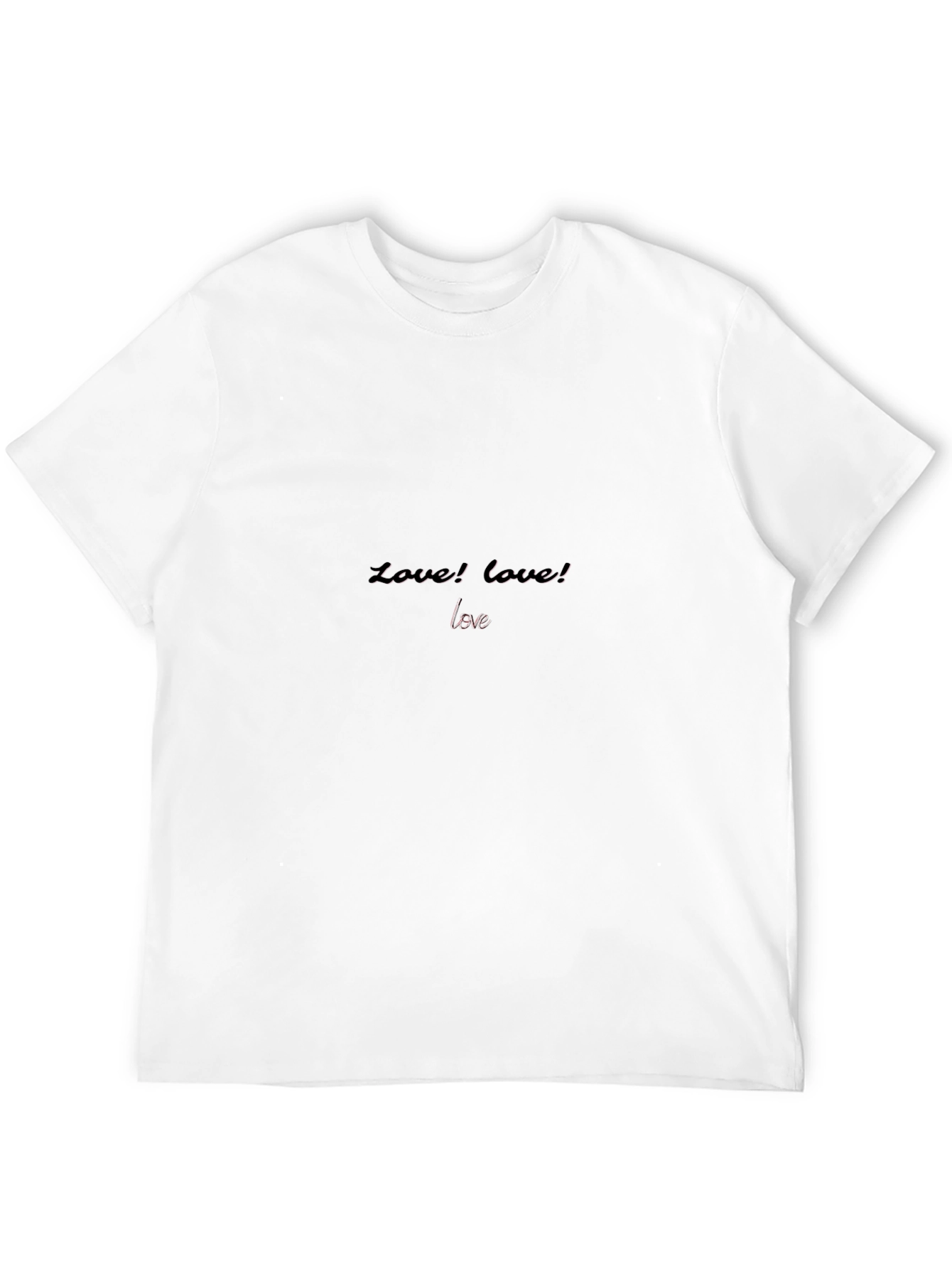 Love! Love! Love! Black Crewneck T-Shirt