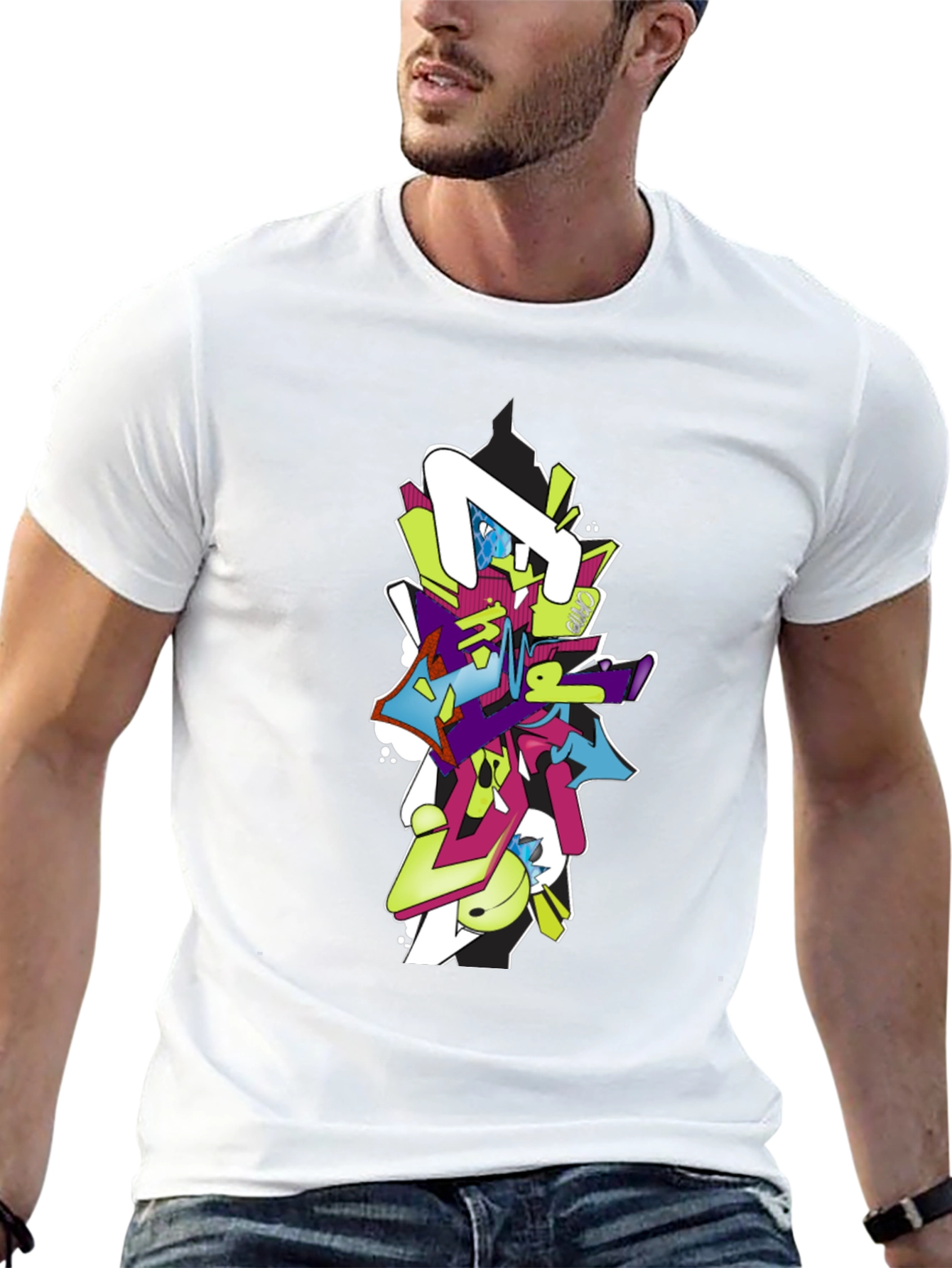 Graffiti Style Graphic Tee - Modern Streetwear