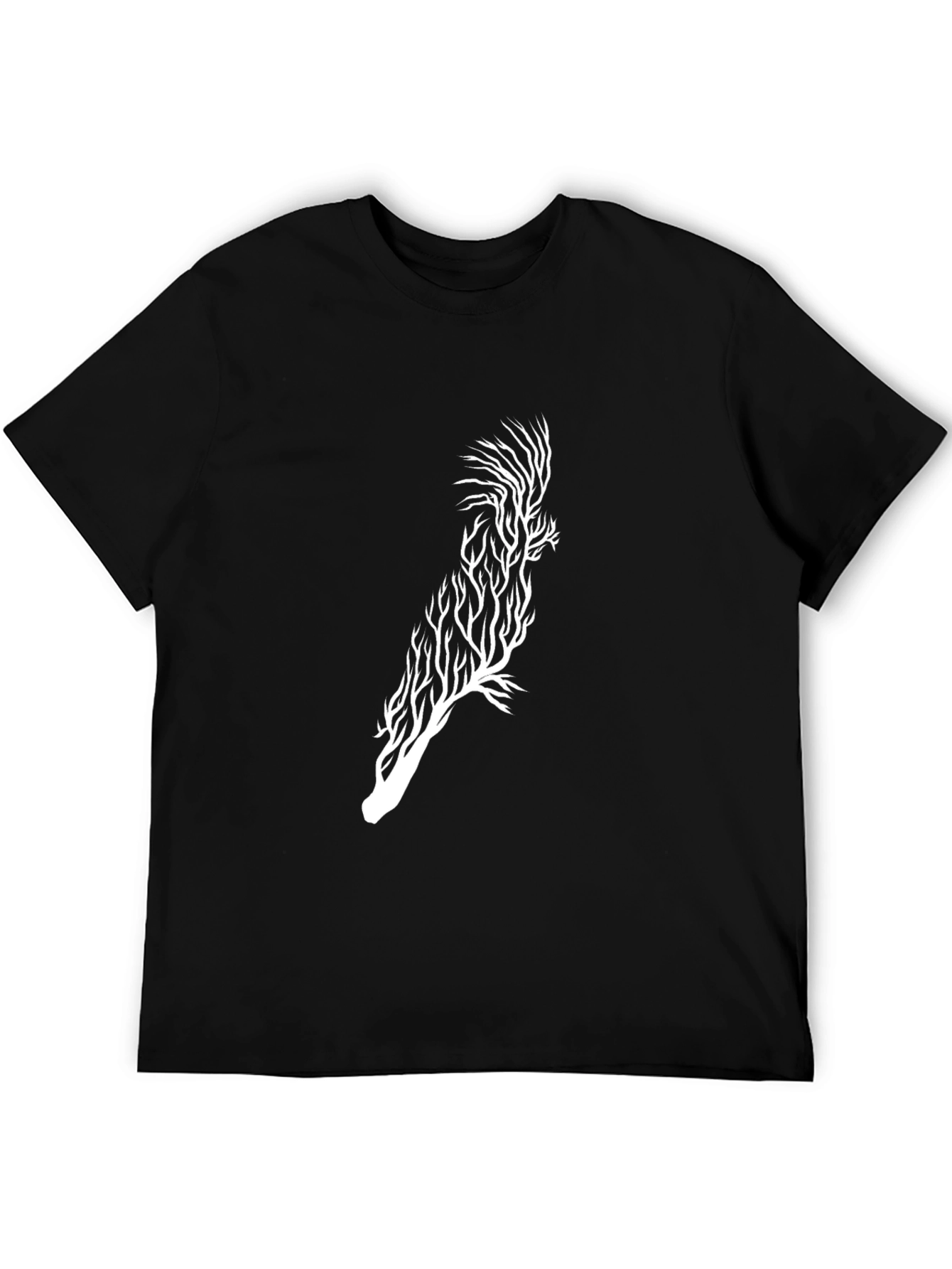 Abstract Tree-Bird Graphic Tee